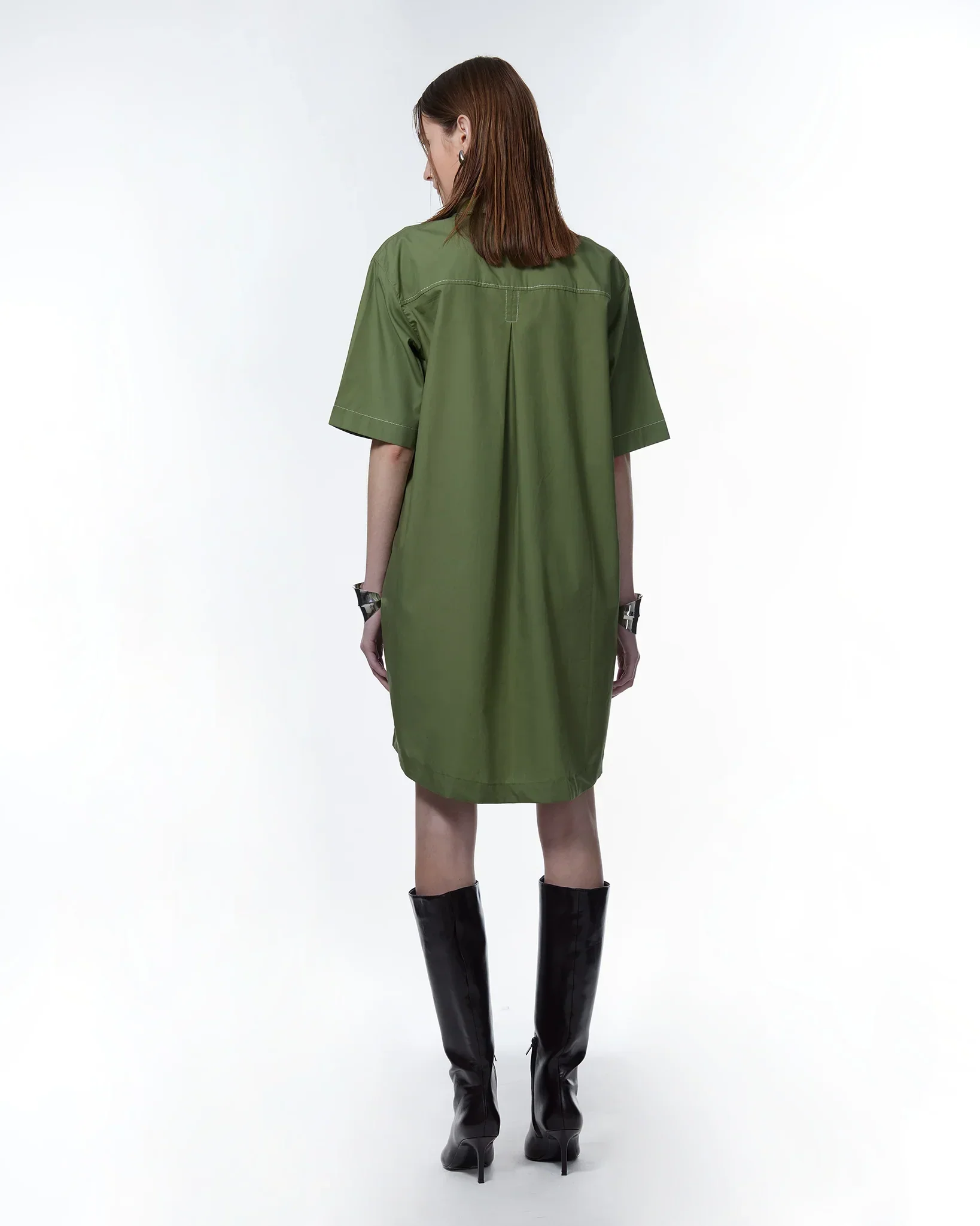ROCK DAISY | Geri Boxy TENCEL™ Dress Forest - Image 2
