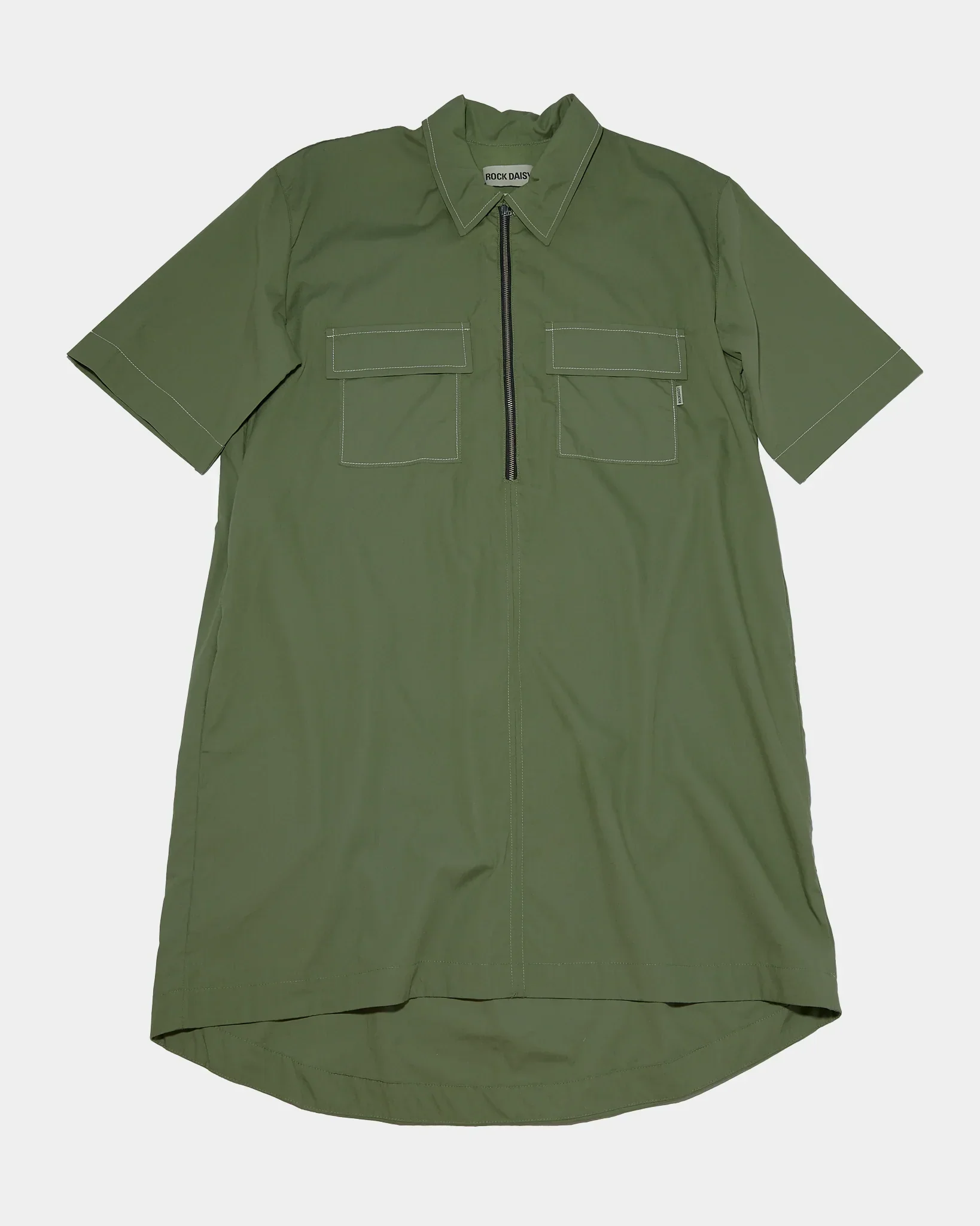 ROCK DAISY | Geri Boxy TENCEL™ Dress Forest - Image 4