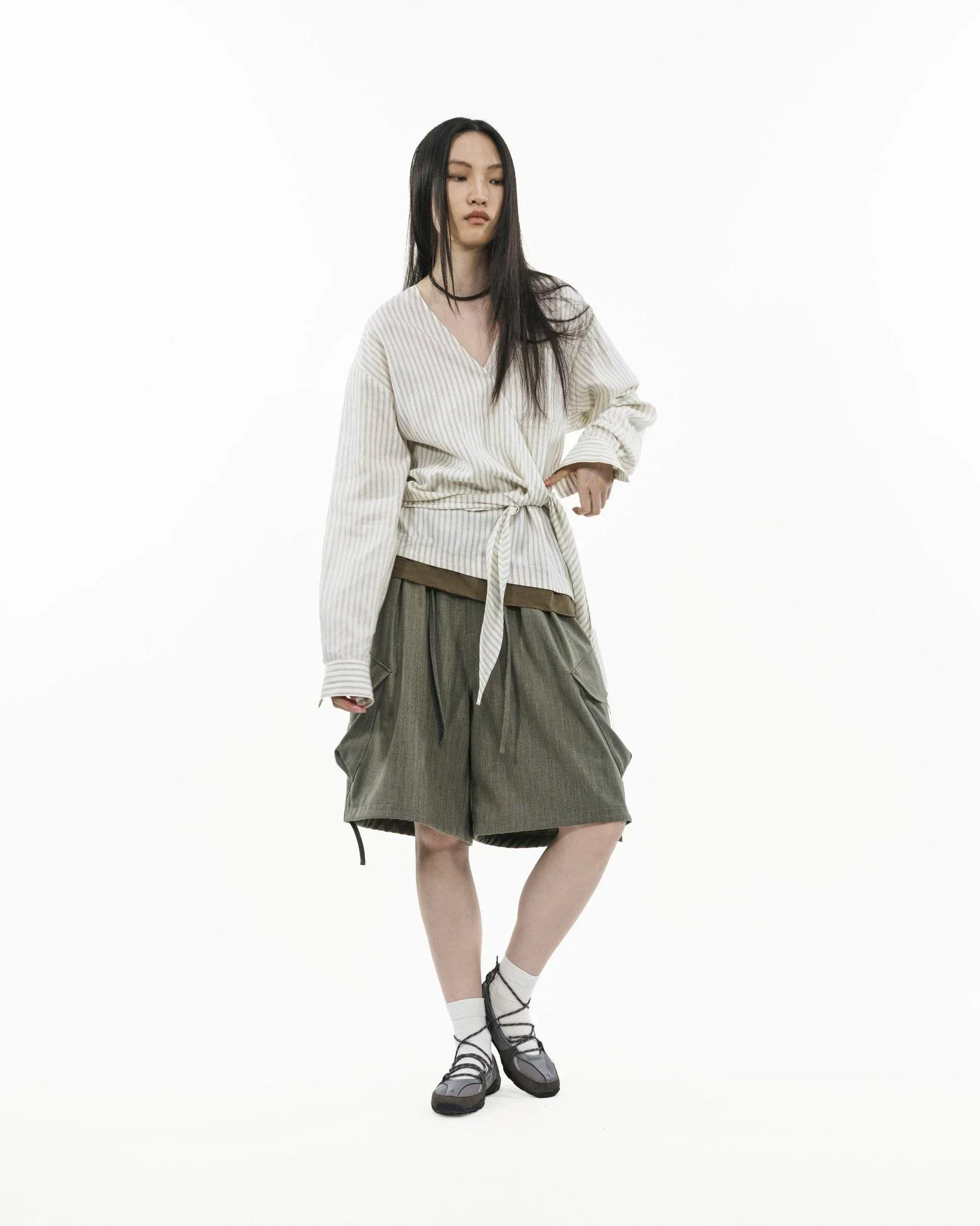 GRAYE | Asymmetrical Wrap Shirt - Image 3