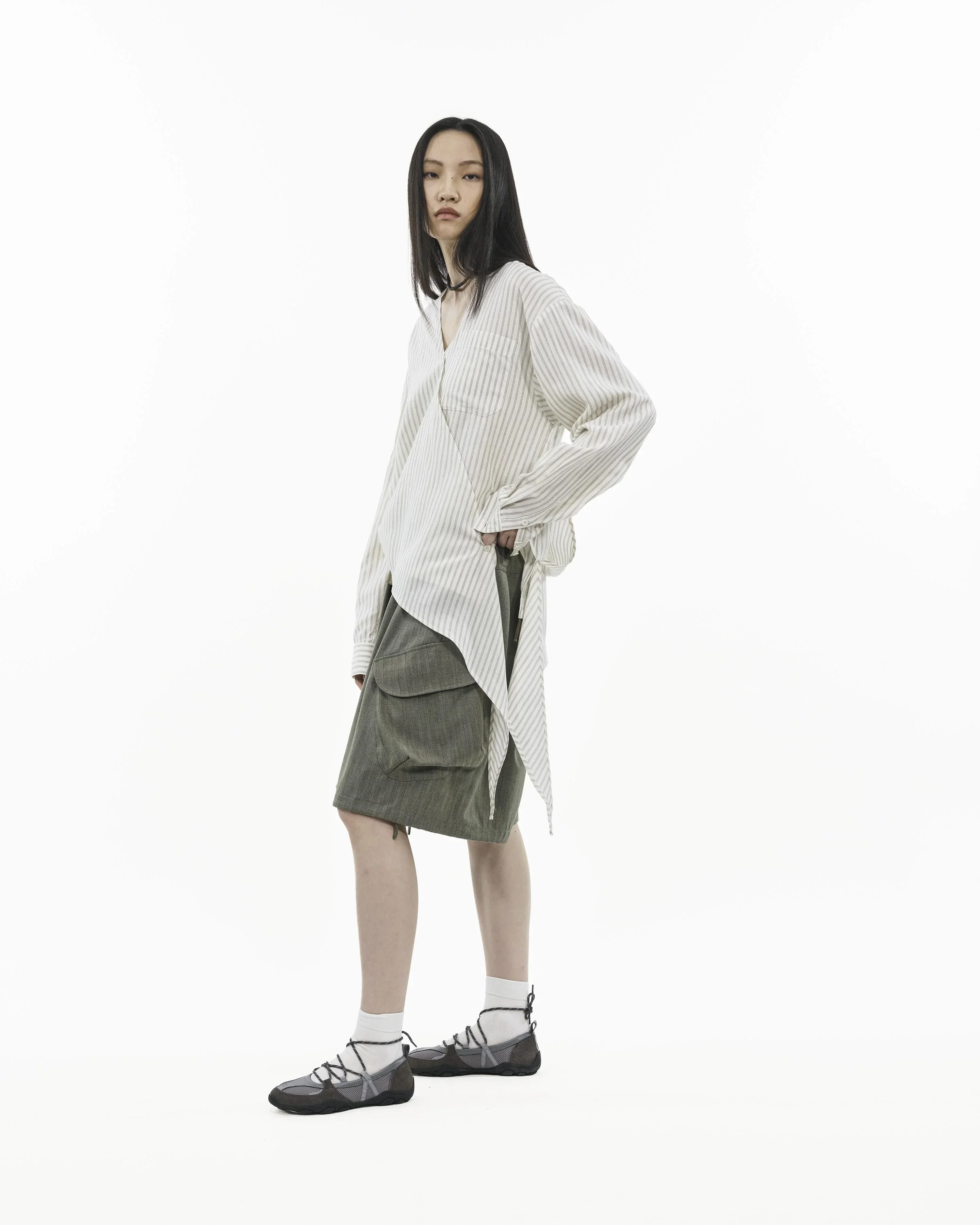 GRAYE | Asymmetrical Wrap Shirt - Image 4
