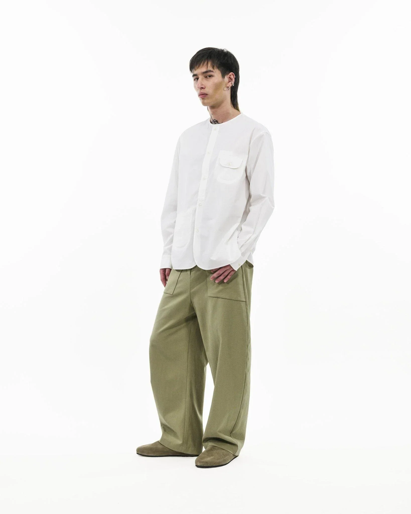 GRAYE | Collarless Utility Shirt - Image 2