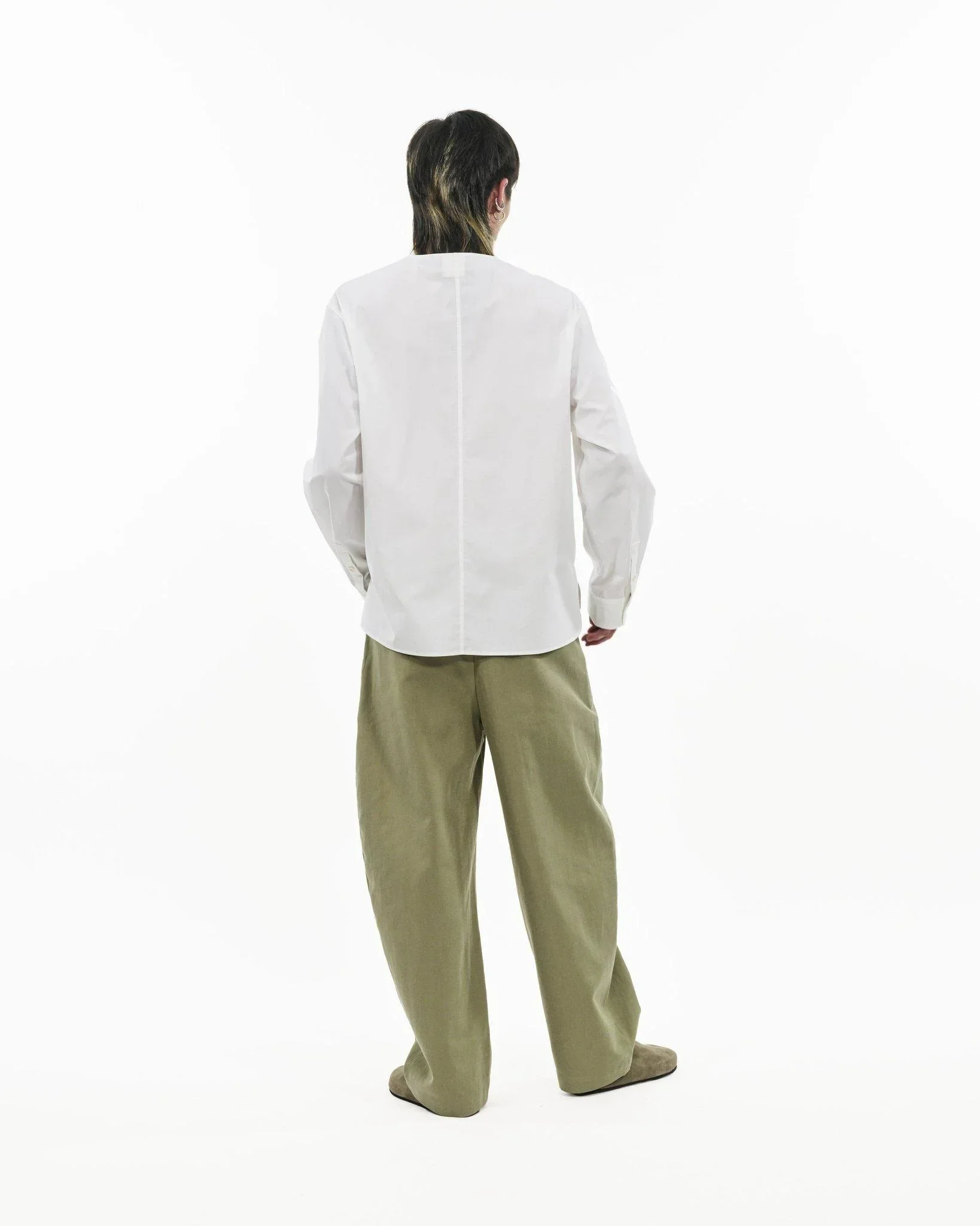 GRAYE | Collarless Utility Shirt - Image 4