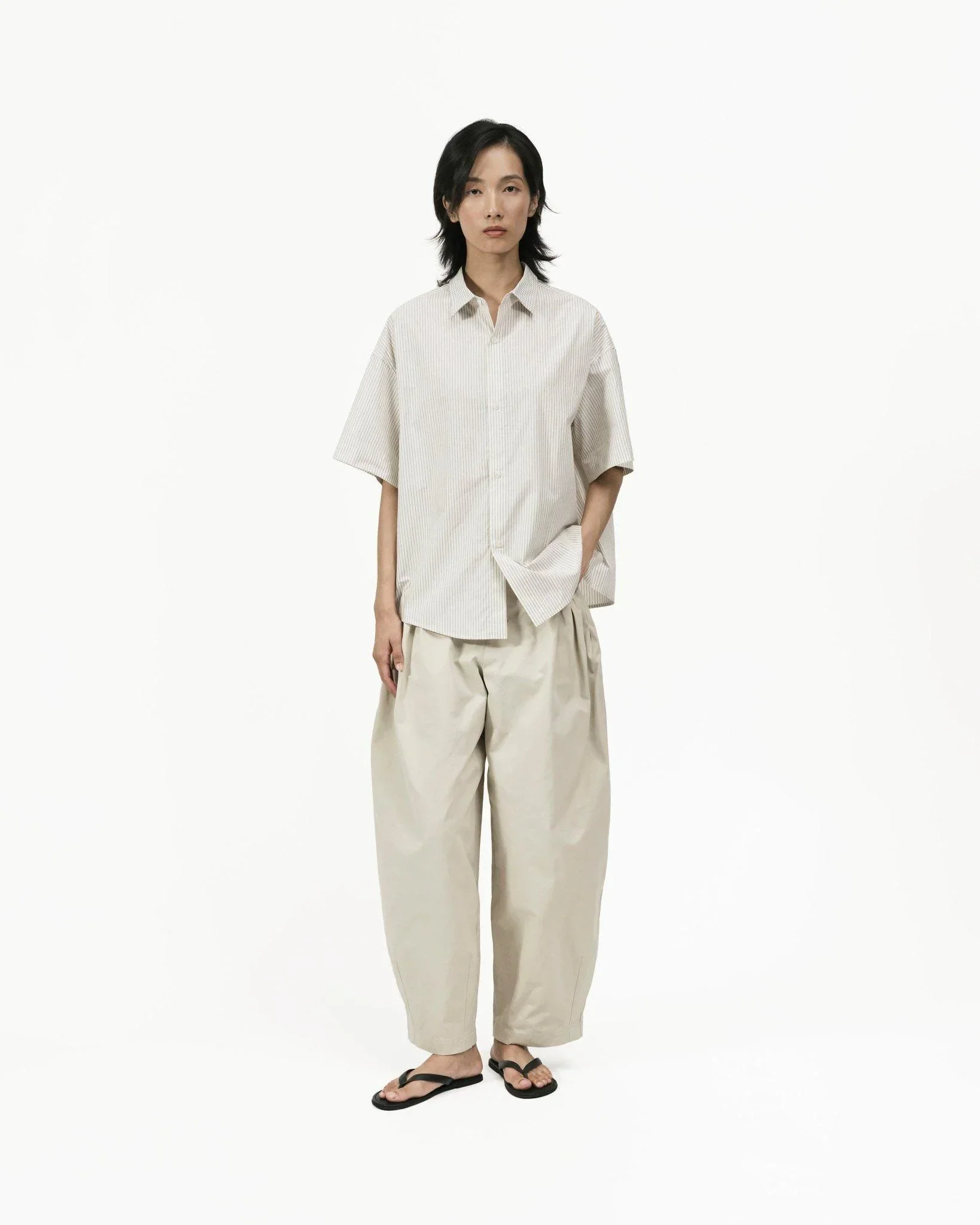 GRAYE | Flare Back Stripe Shirt