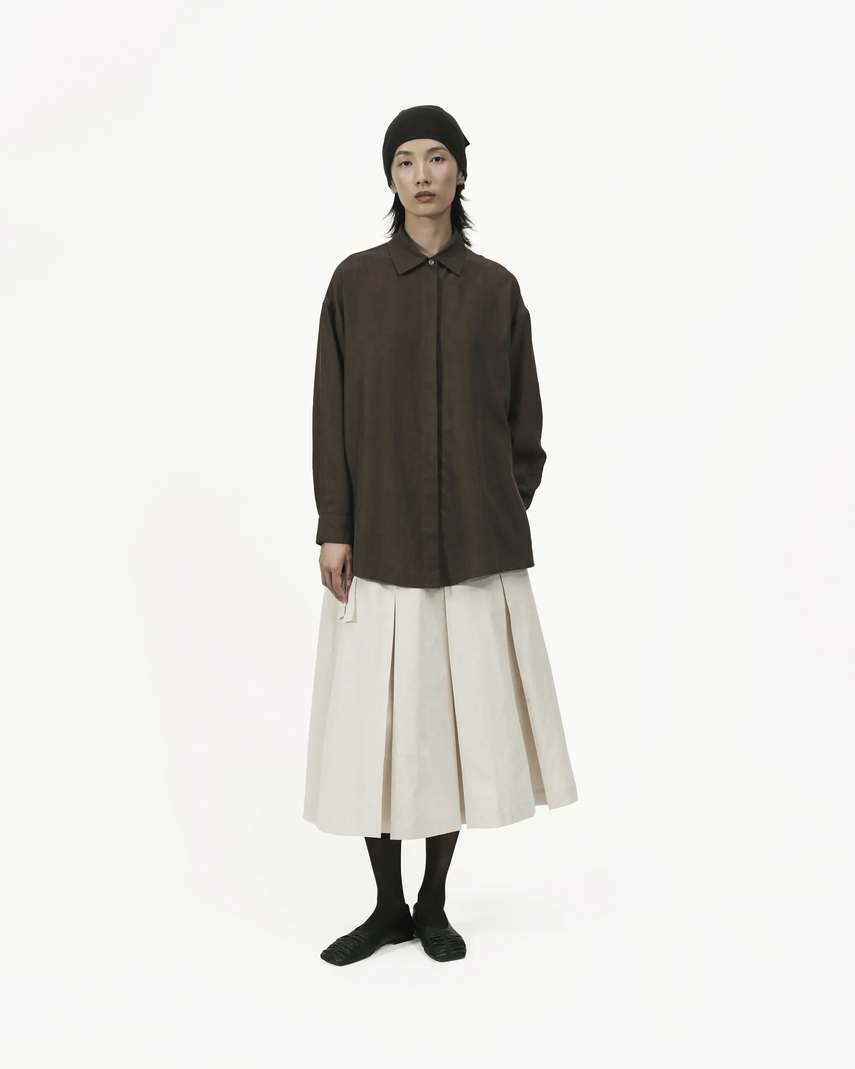 GRAYE | Fluid Knot Shirt - Brown - Image 3