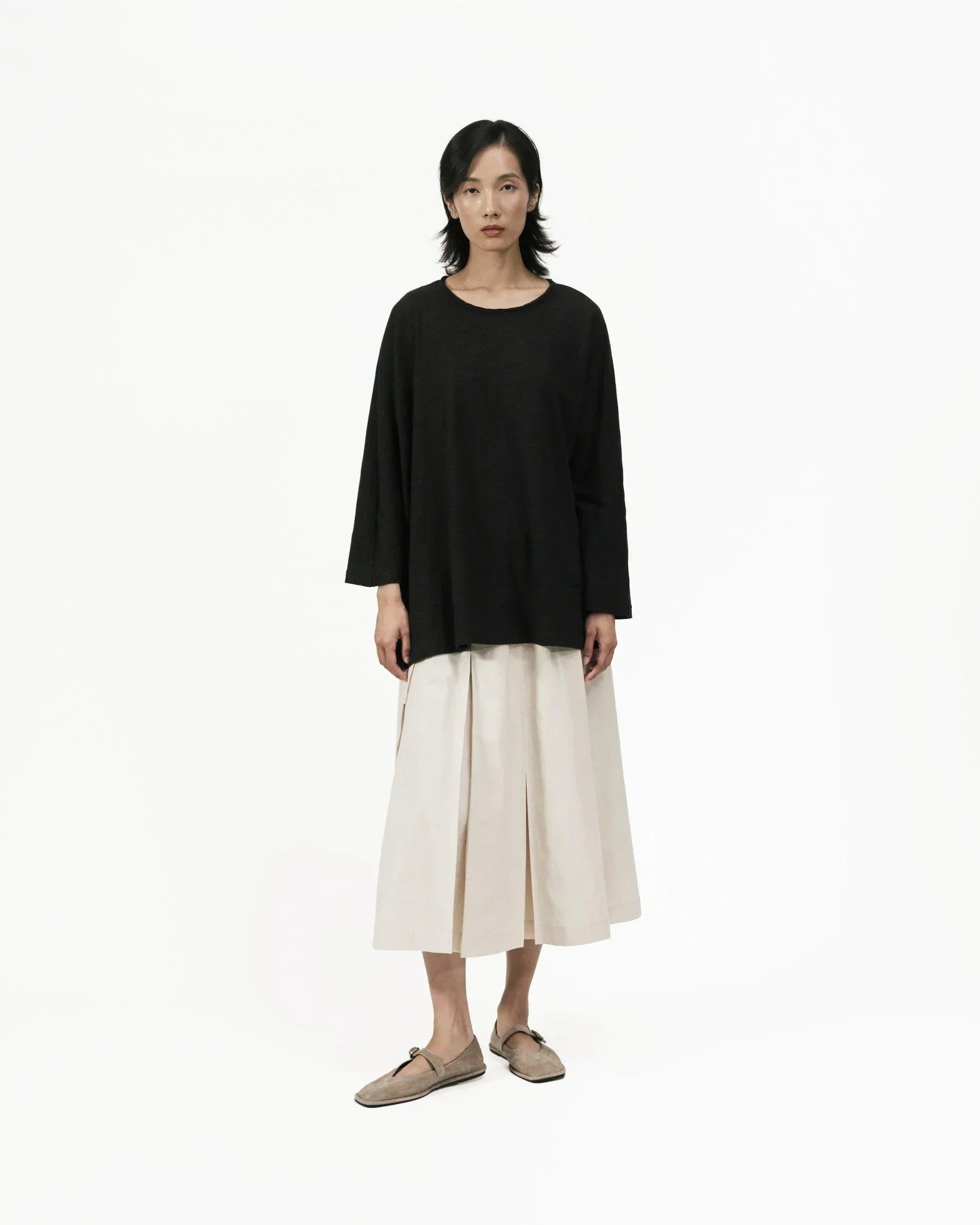 GRAYE | Offset Drape Pullover