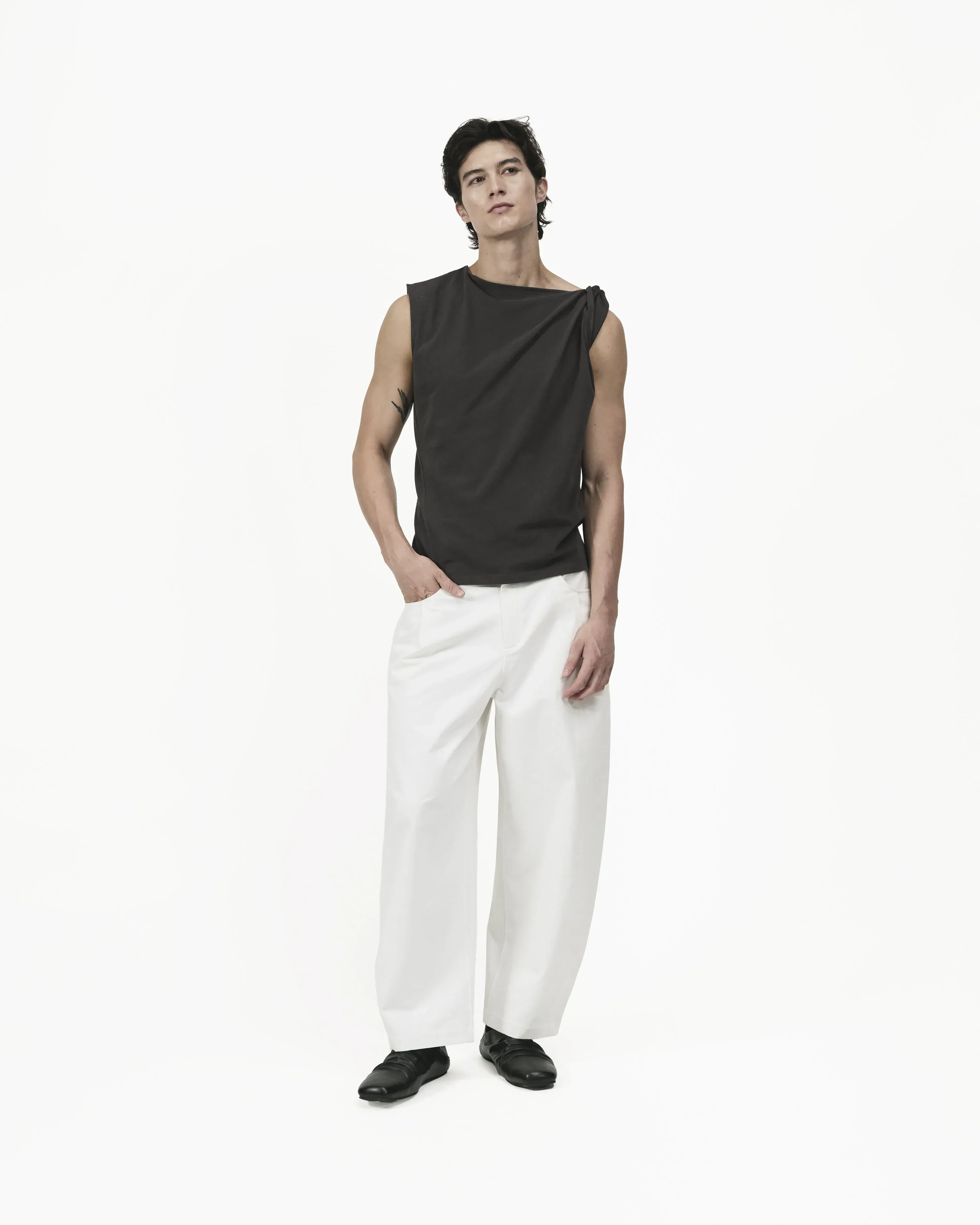 GRAYE | Twisted Knit Top - Charcoal