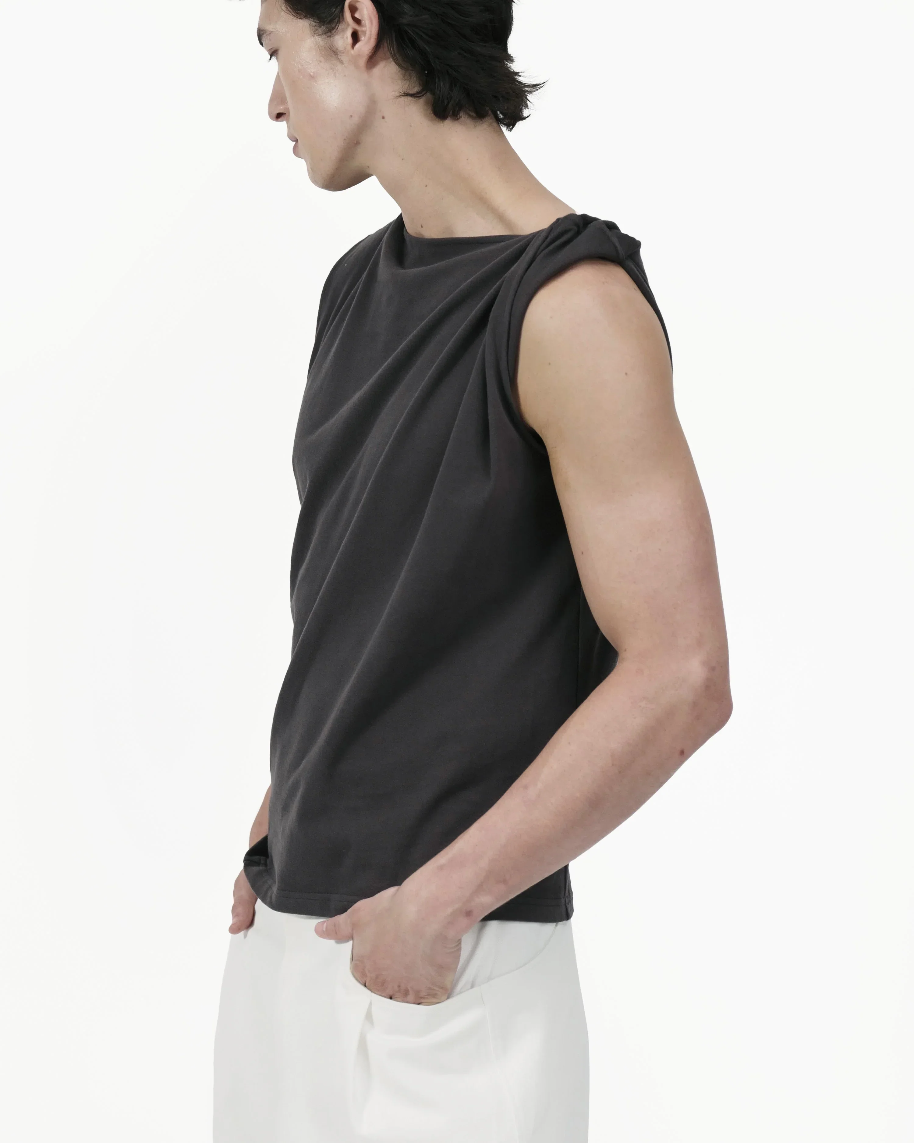 GRAYE | Twisted Knit Top - Charcoal - Image 2