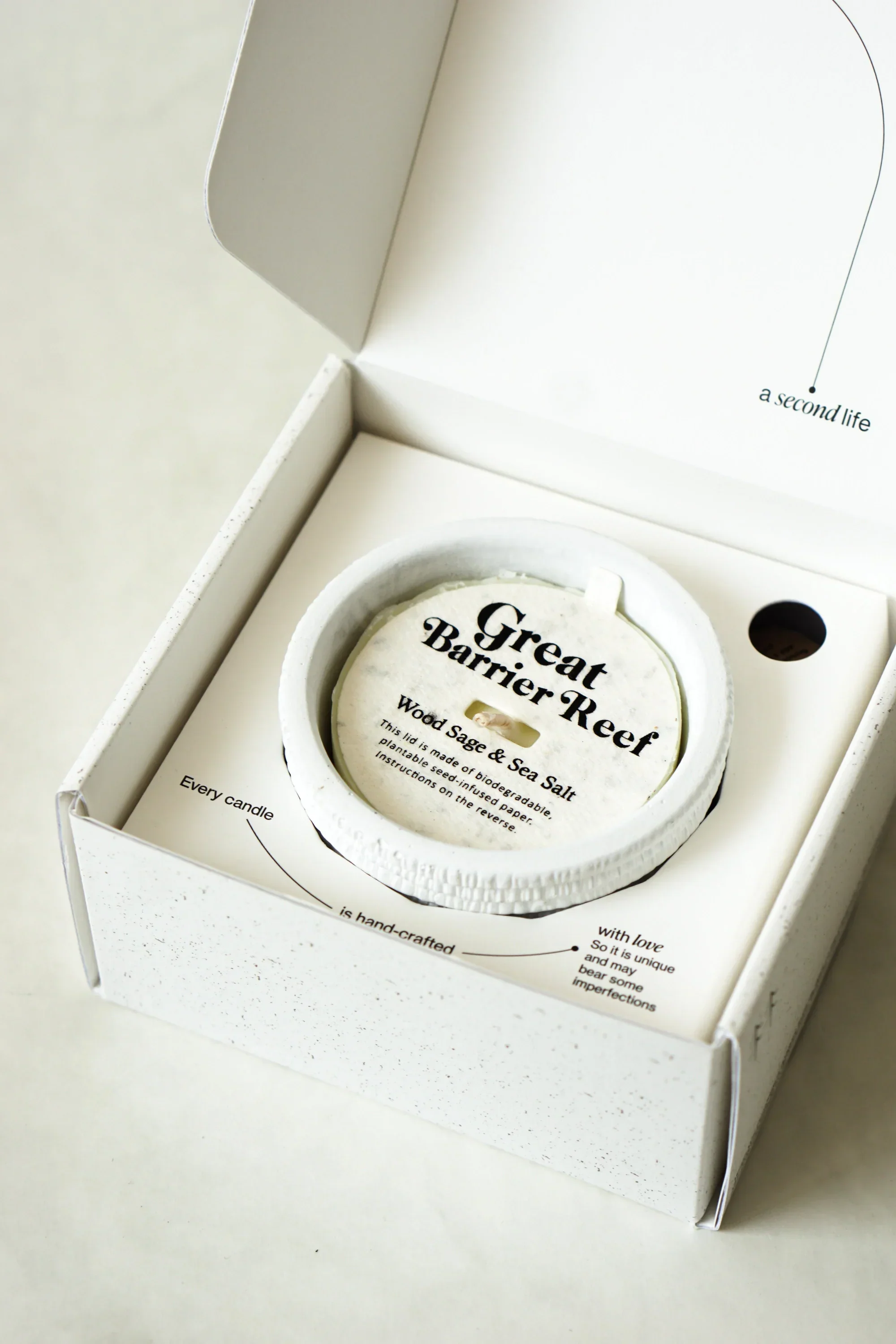Great Barrier Reef, Wood Sage & Sea Salt Plantable Candles - Image 2