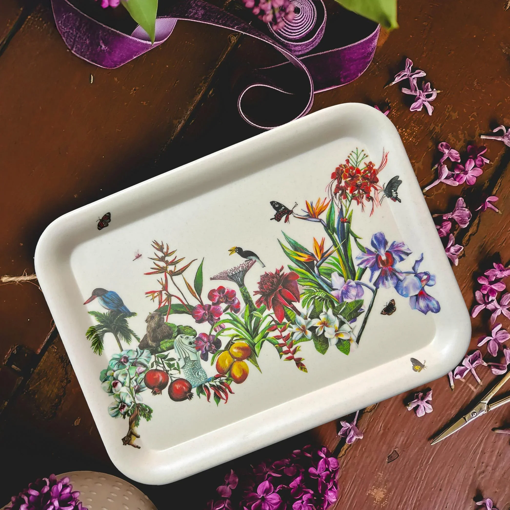 KELLY SER ATELIER | Bamboo Tray: City in Bloom - Image 3