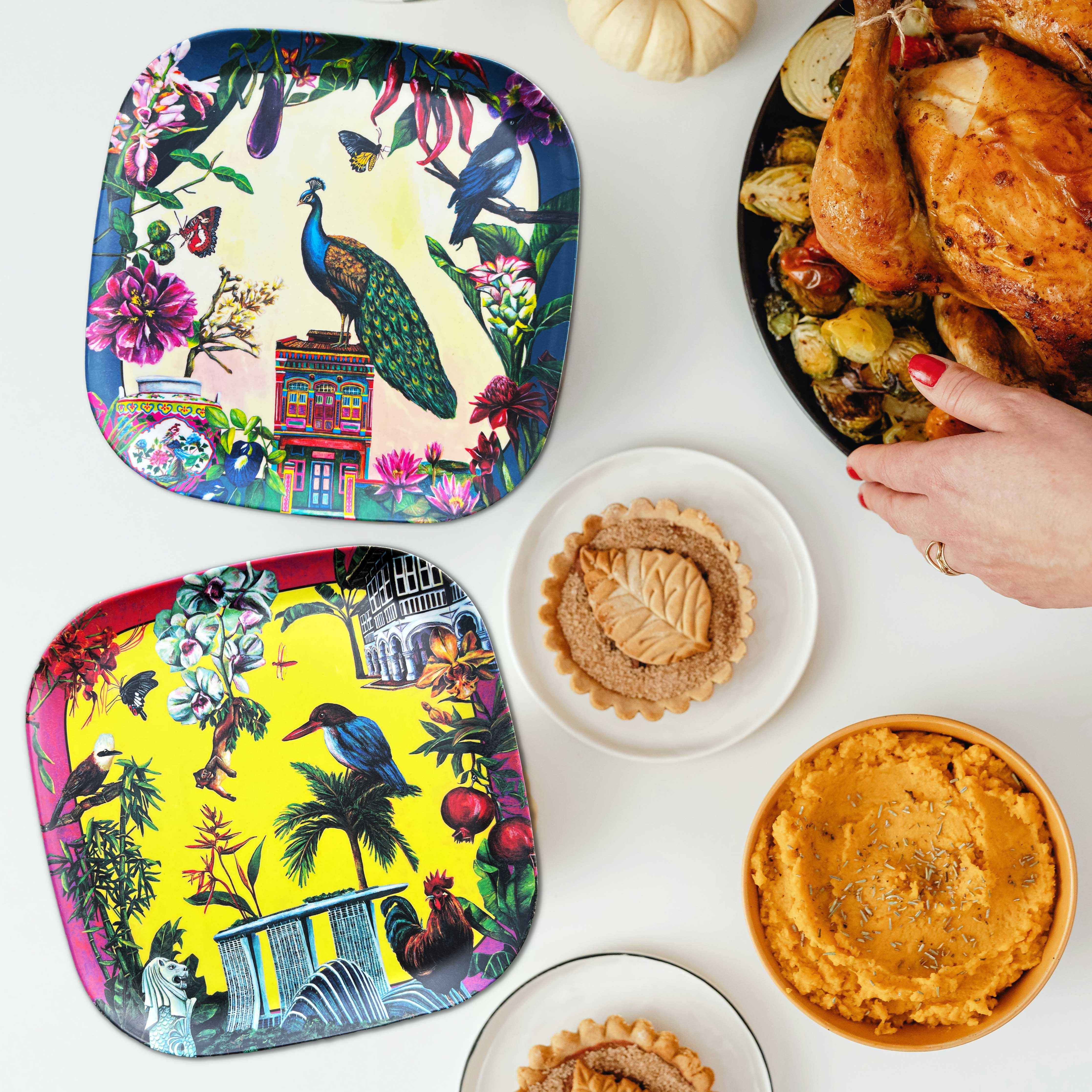 KELLY SER ATELIER | City in Nature Bamboo Plates Set: Treasures edition - Image 2