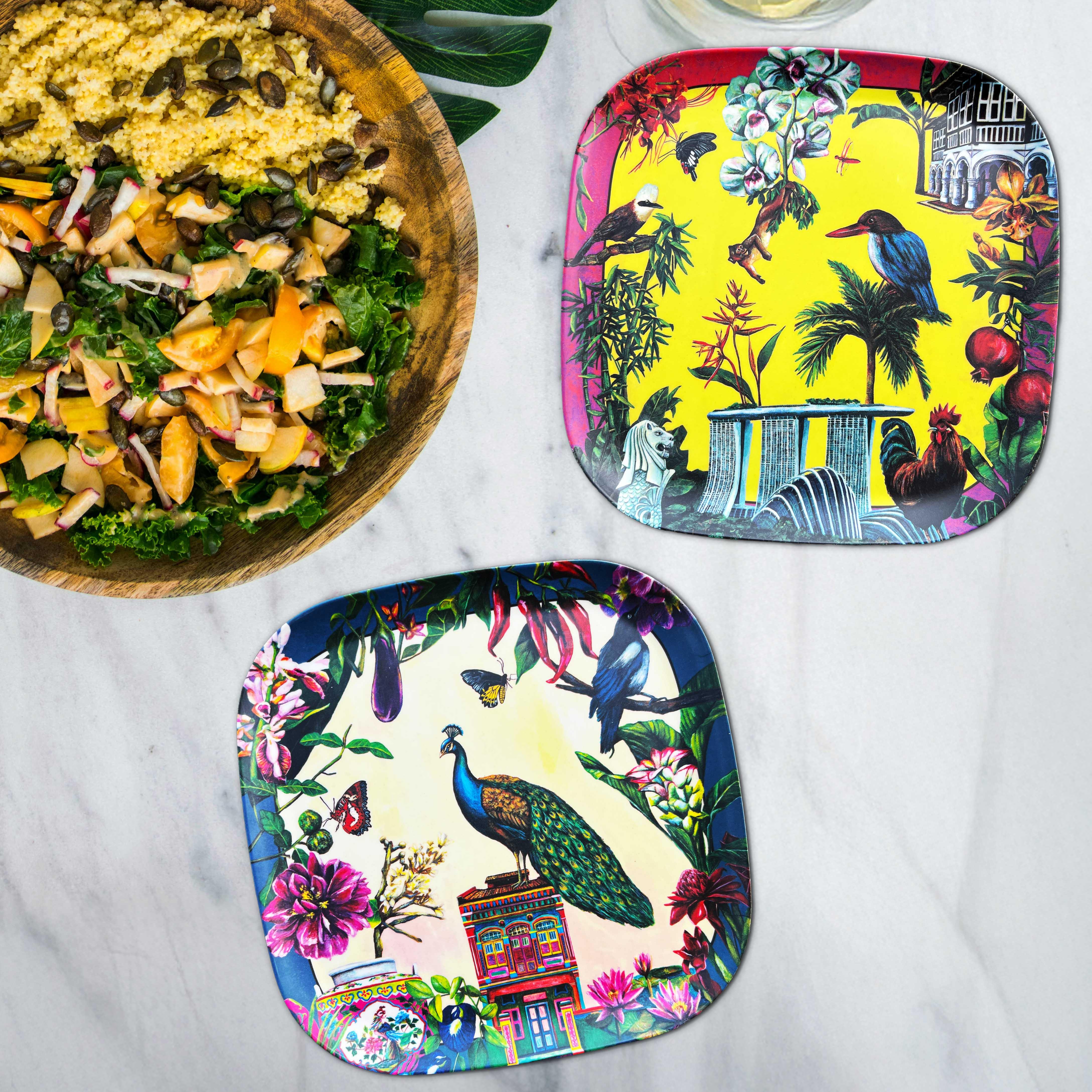 KELLY SER ATELIER | City in Nature Bamboo Plates Set: Treasures edition - Image 3