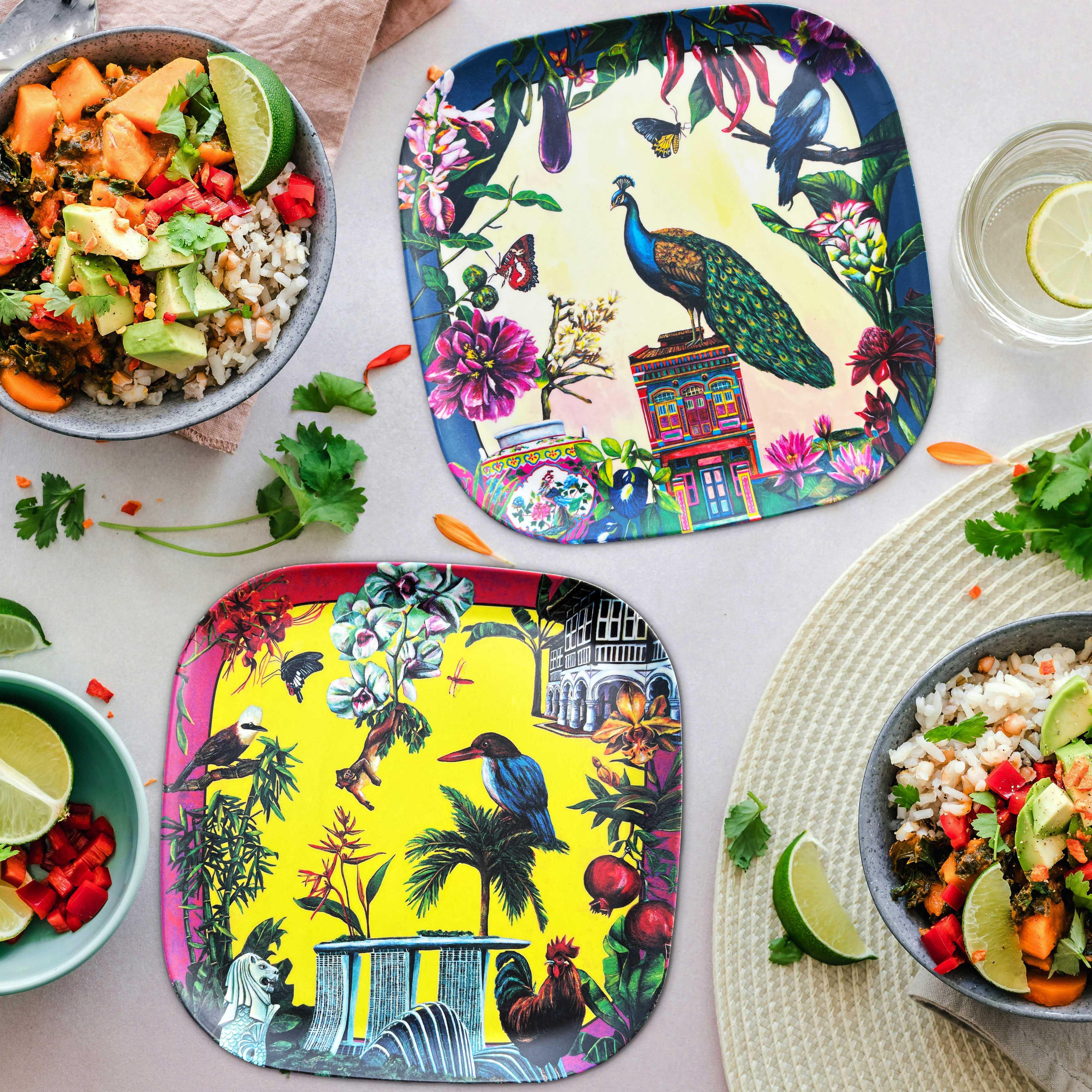 KELLY SER ATELIER | City in Nature Bamboo Plates Set: Treasures edition - Image 4