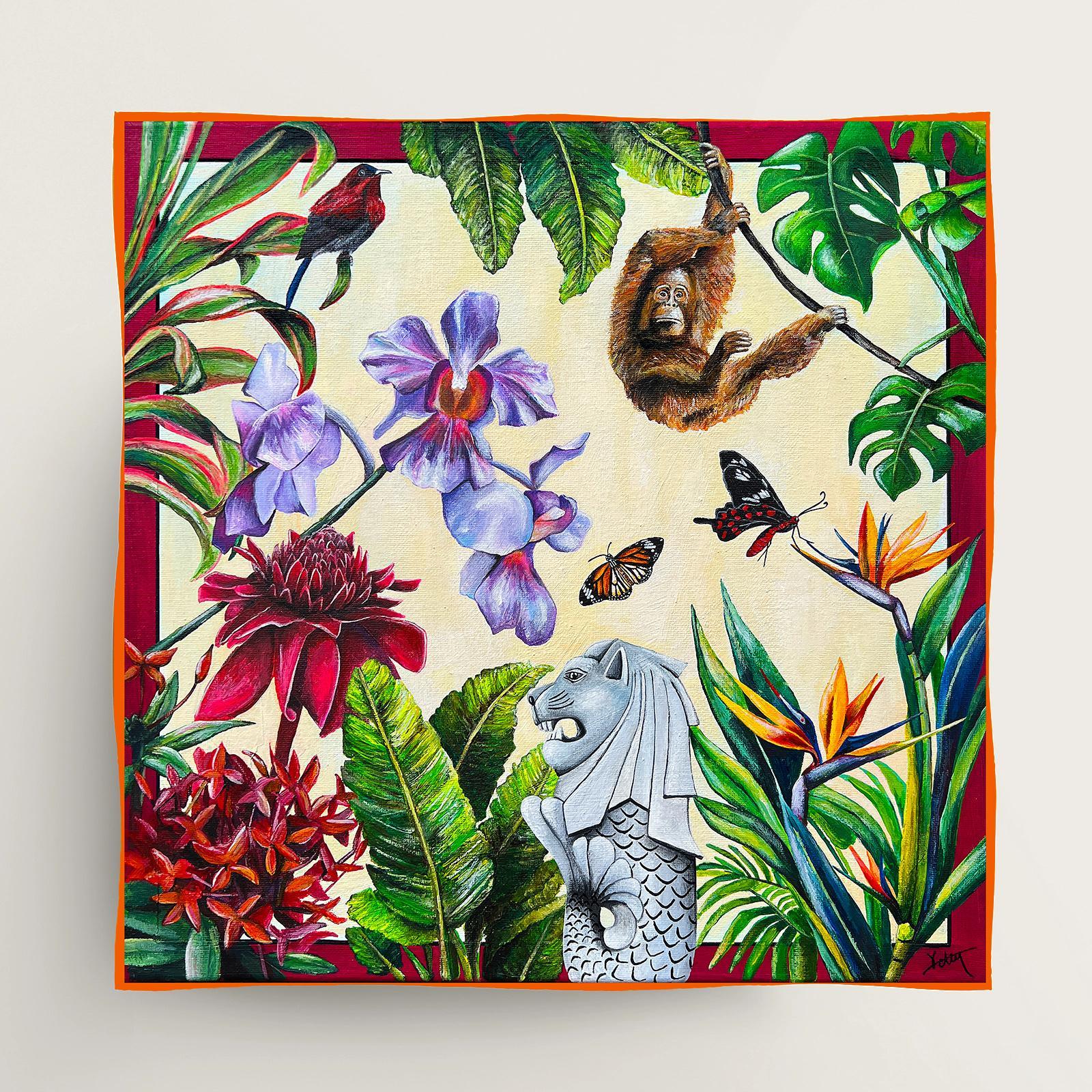 KELLY SER ATELIER | City in Nature Silk Scarf