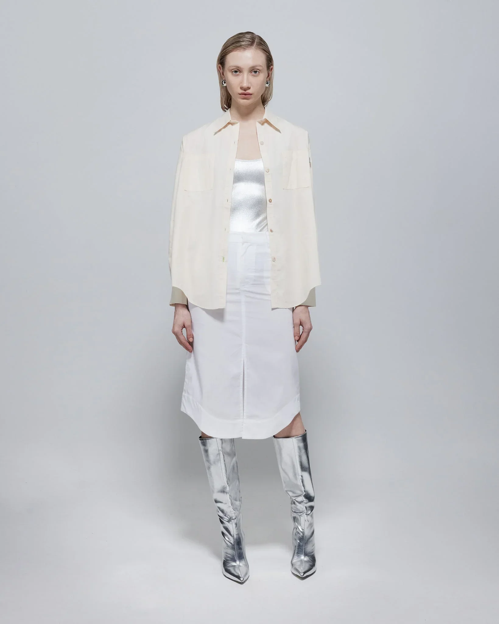 ROCK DAISY | Laura Oversized TENCEL™ Poplin Shirt Cream
