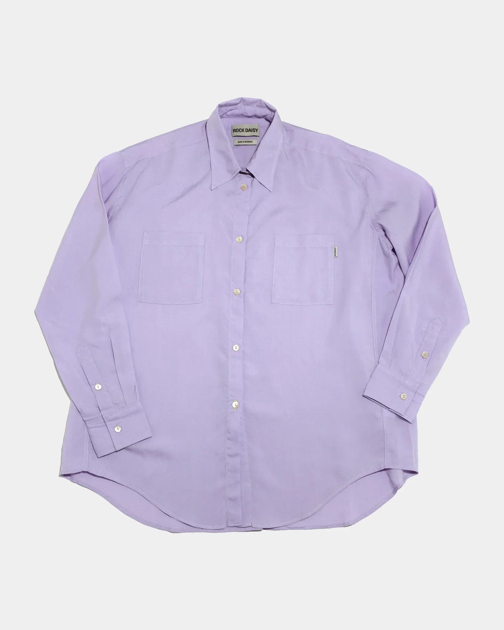 ROCK DAISY | Laura Oversized TENCEL™ Poplin Shirt Lavender - Image 4