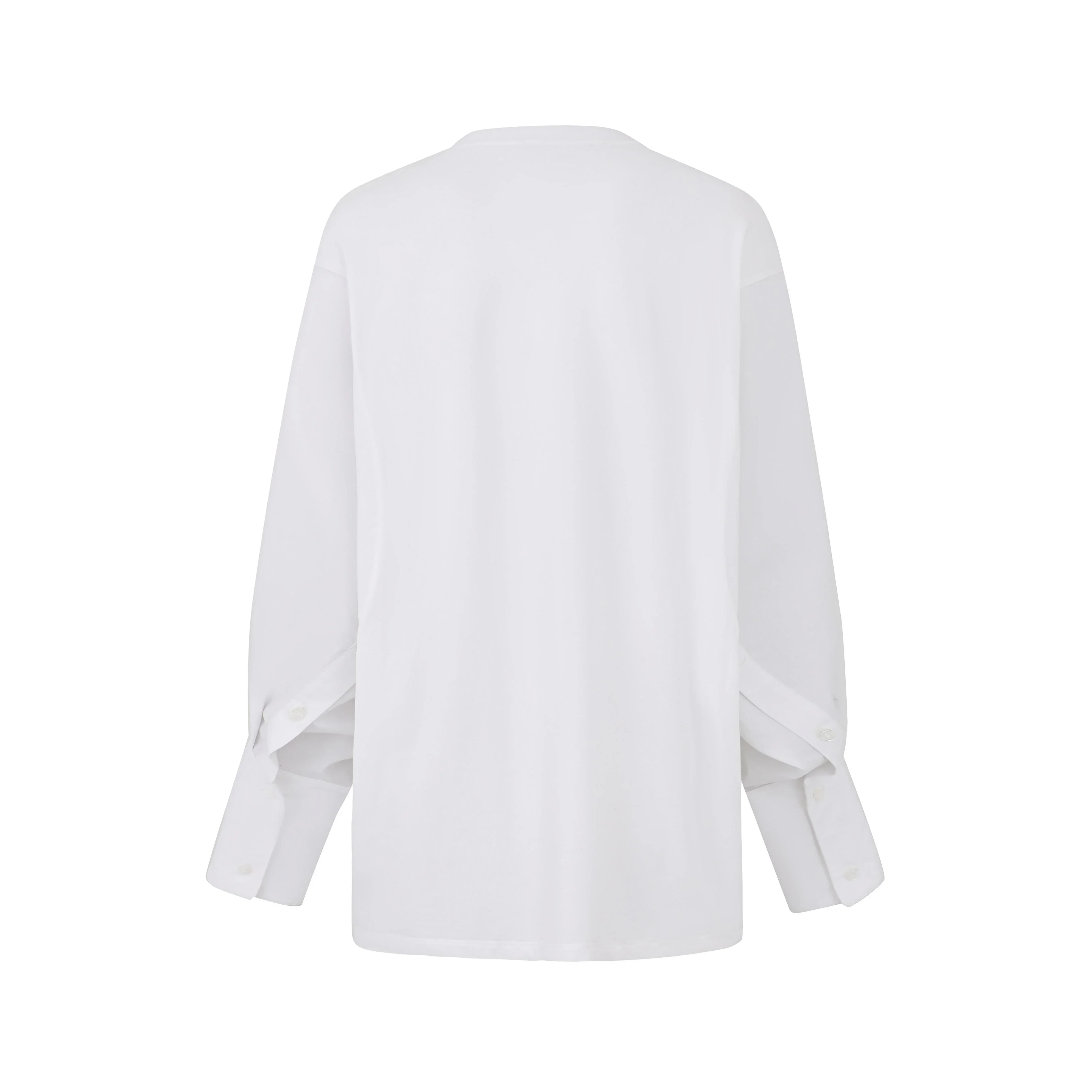 LAYERPLAN | Boyfriend Fit Tencel Blend Long Sleeve Top - Image 2
