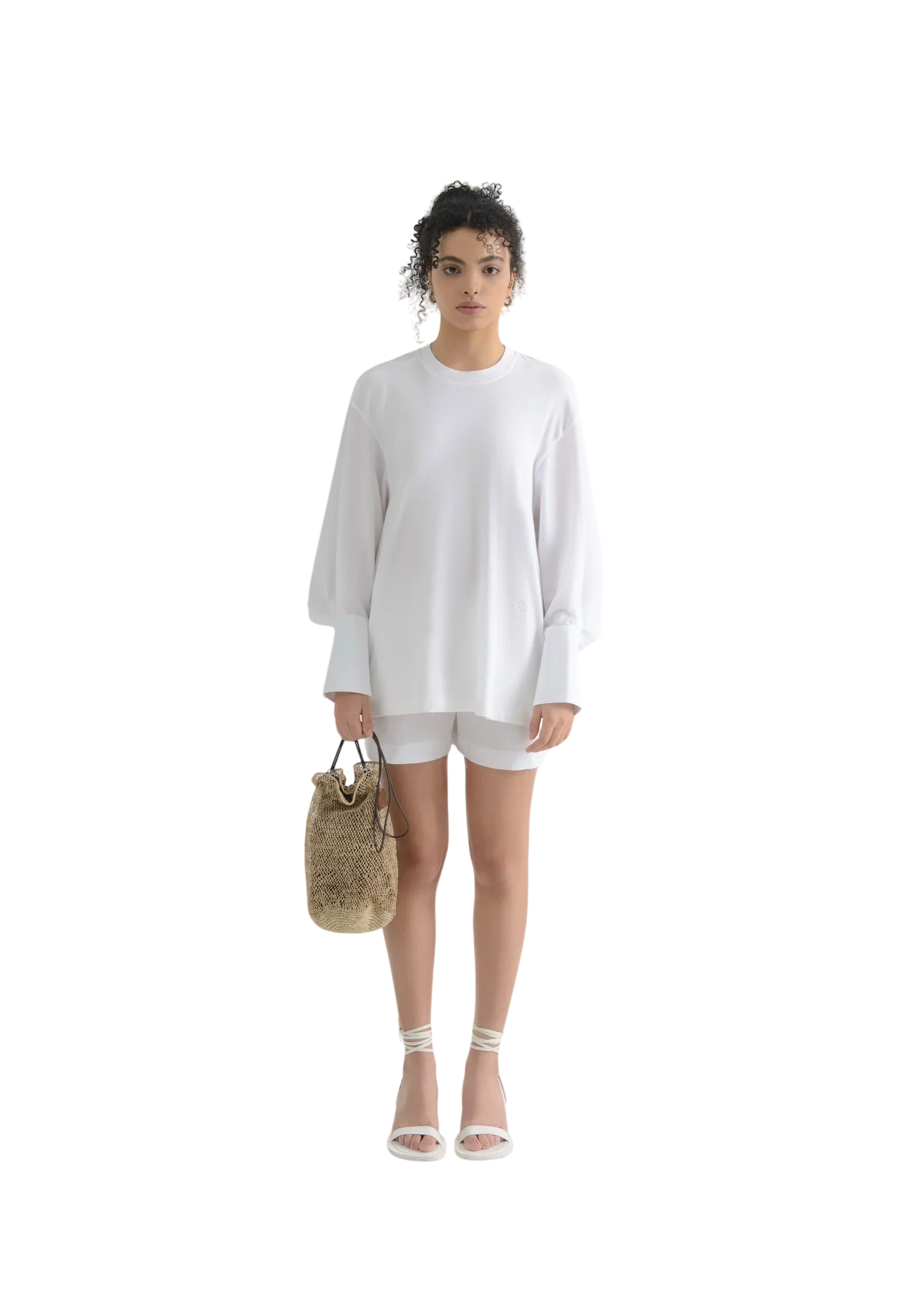 LAYERPLAN | Boyfriend Fit Tencel Blend Long Sleeve Top - Image 3