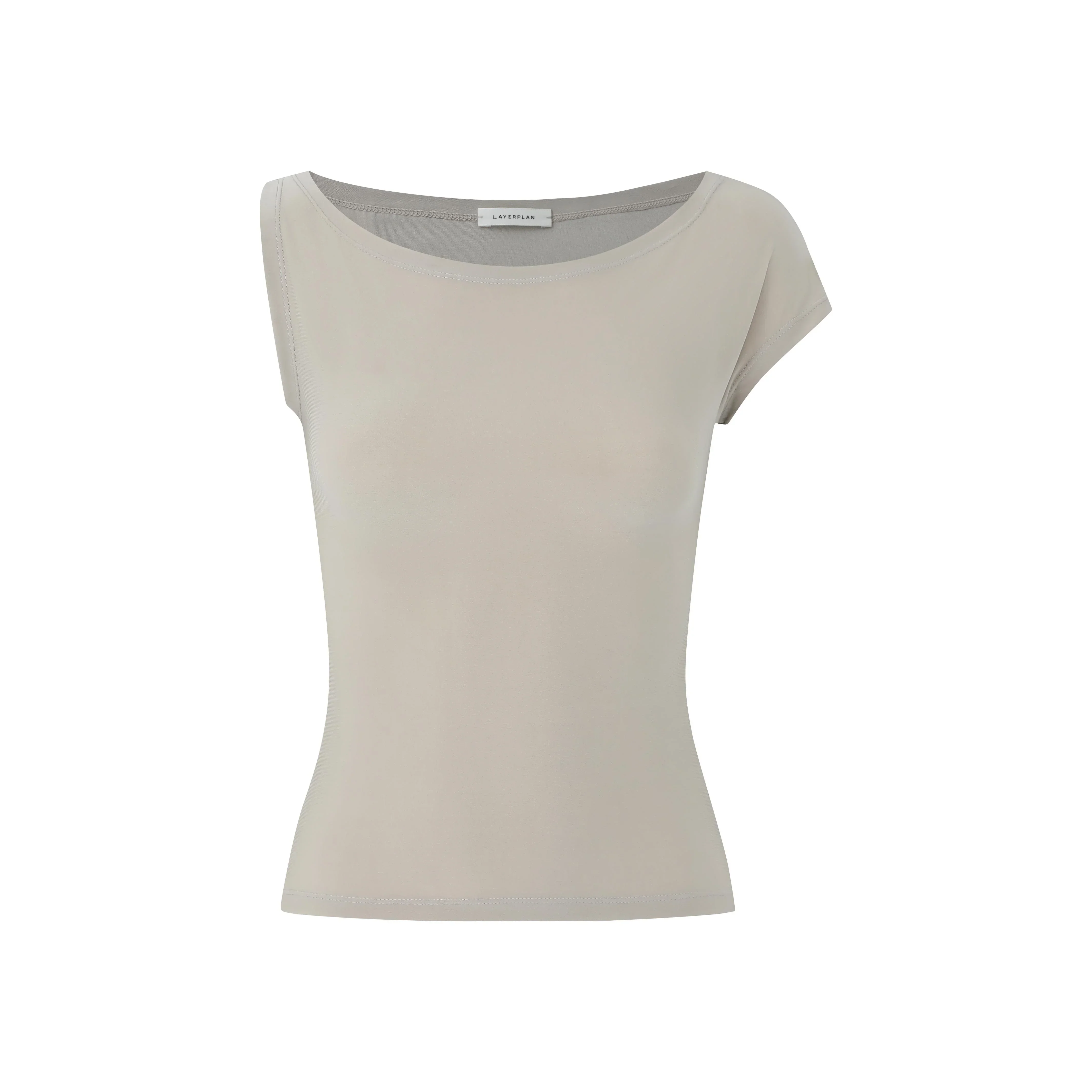 LAYERPLAN | Cotton Stretch Esmé Asymmetric T-Shirt Top - Image 3