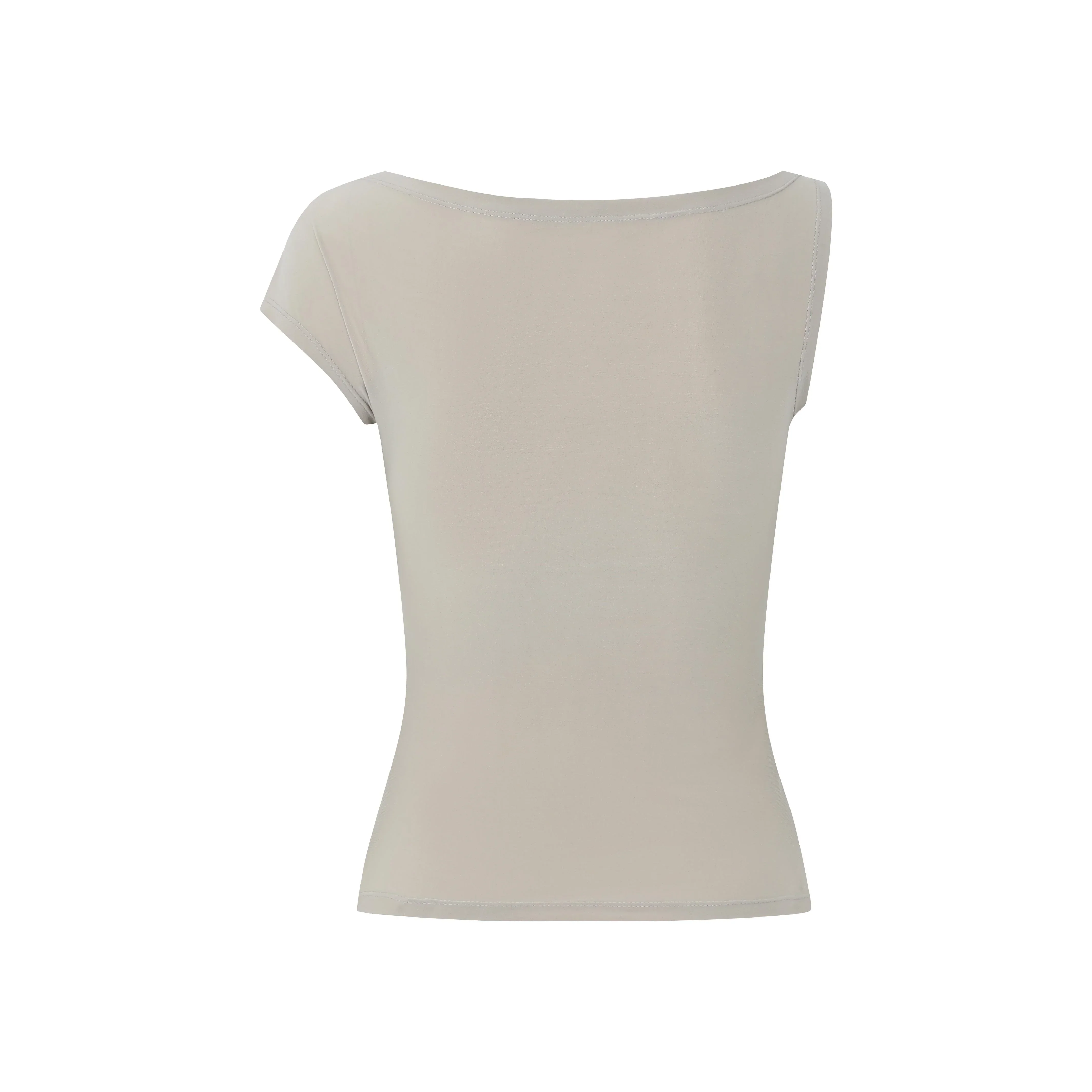 LAYERPLAN | Cotton Stretch Esmé Asymmetric T-Shirt Top - Image 4