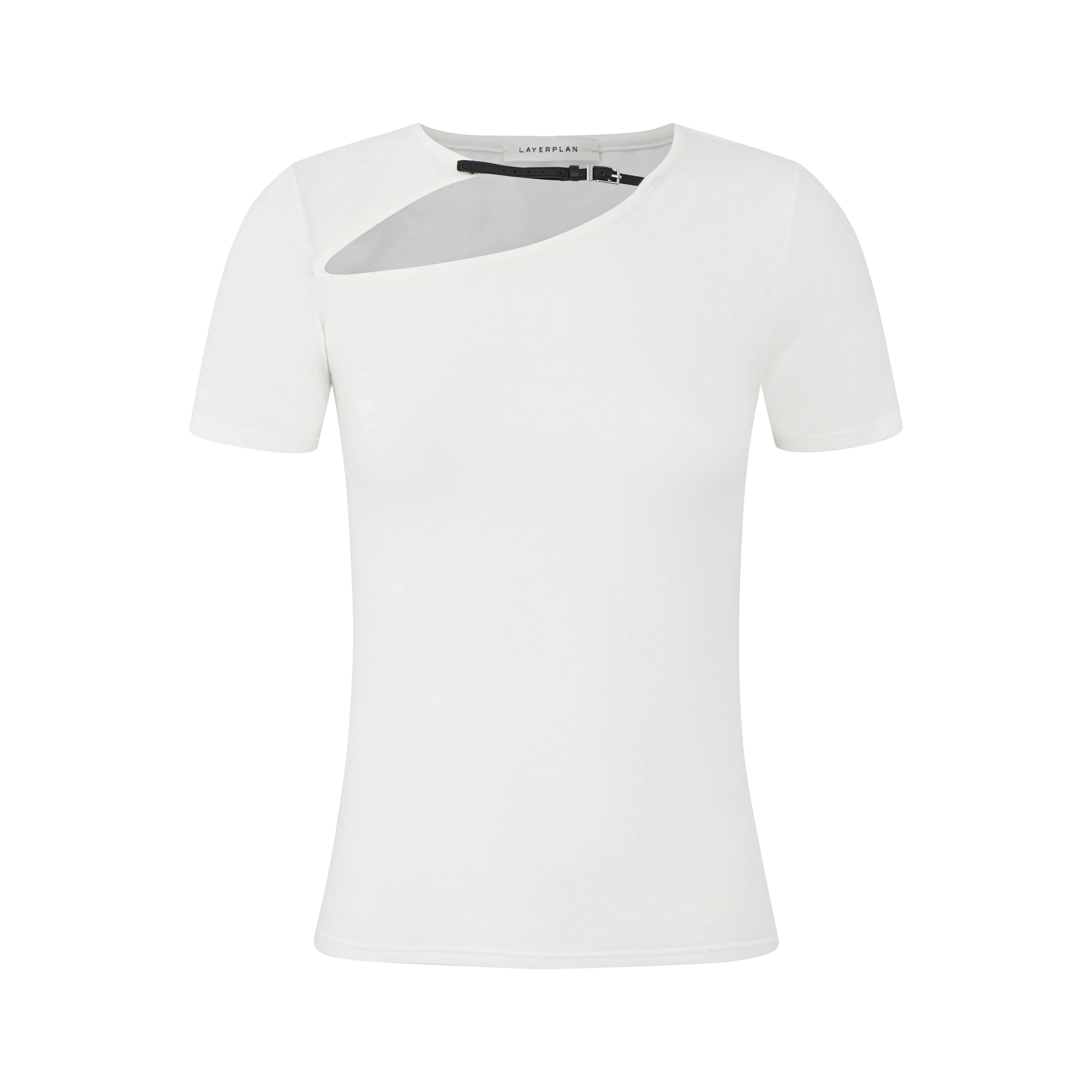 LAYERPLAN | Cotton Stretch Noa Buckle Cotton T-Shirt - Image 6