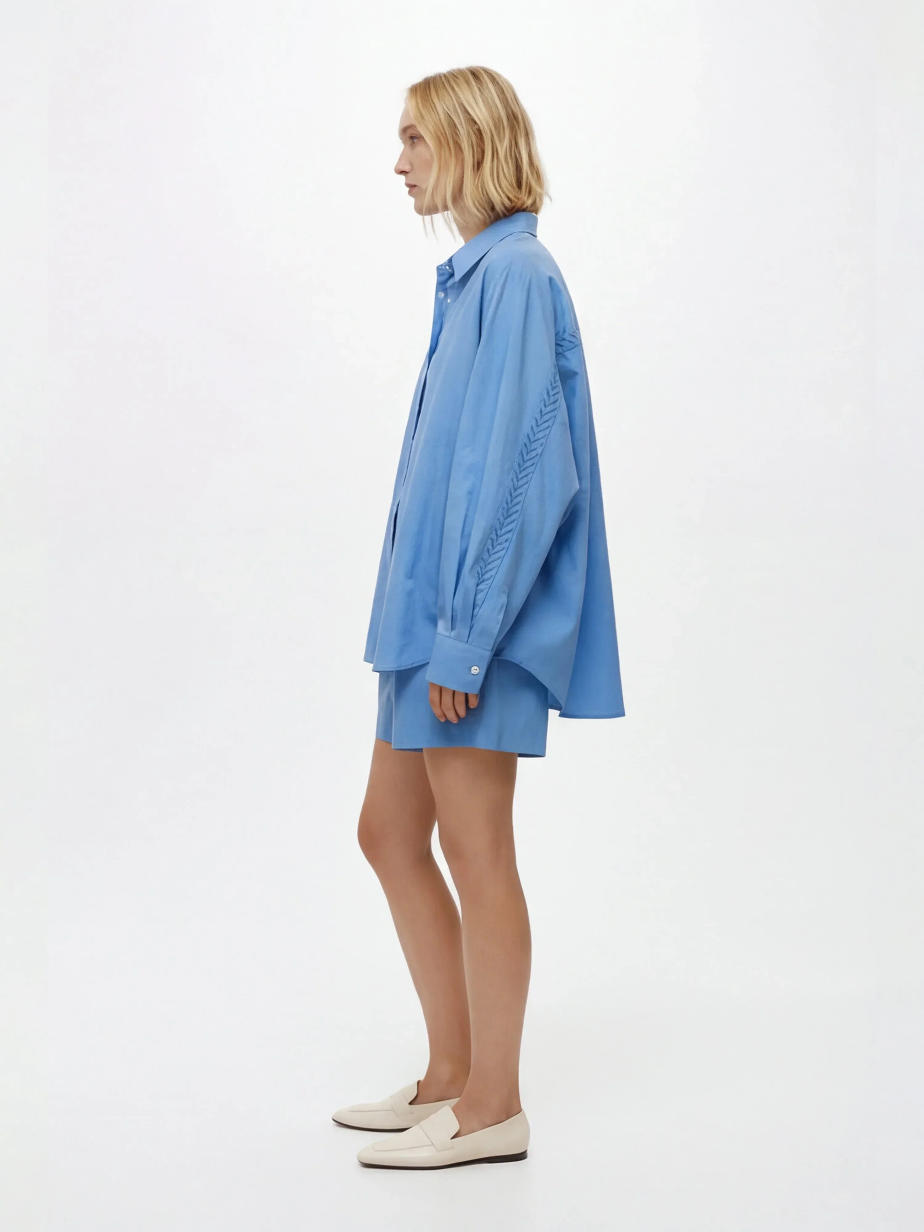 LAYERPLAN | Elira Embroidered Shirt and Shorts Set - Image 2