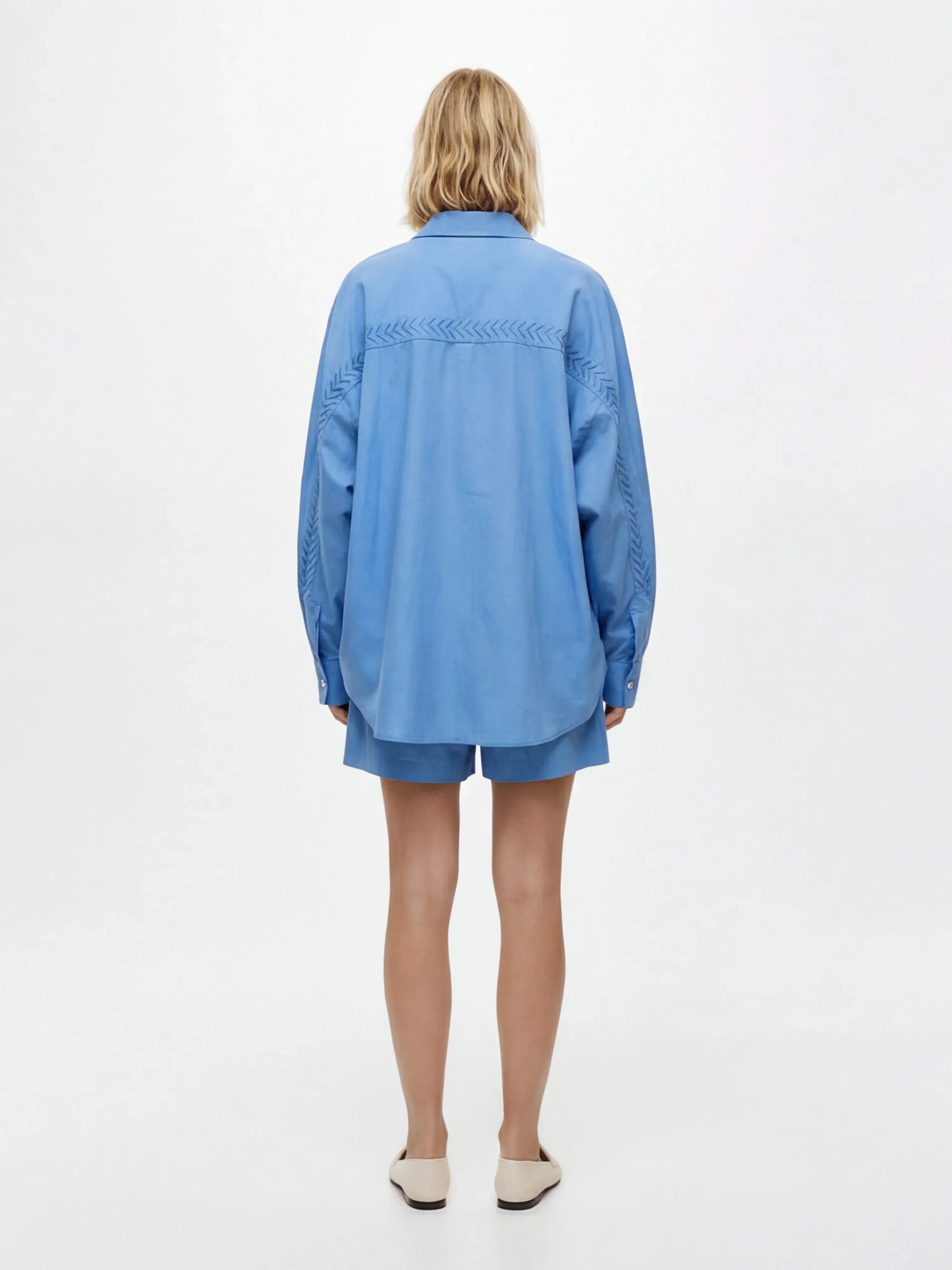 LAYERPLAN | Elira Embroidered Shirt and Shorts Set - Image 3