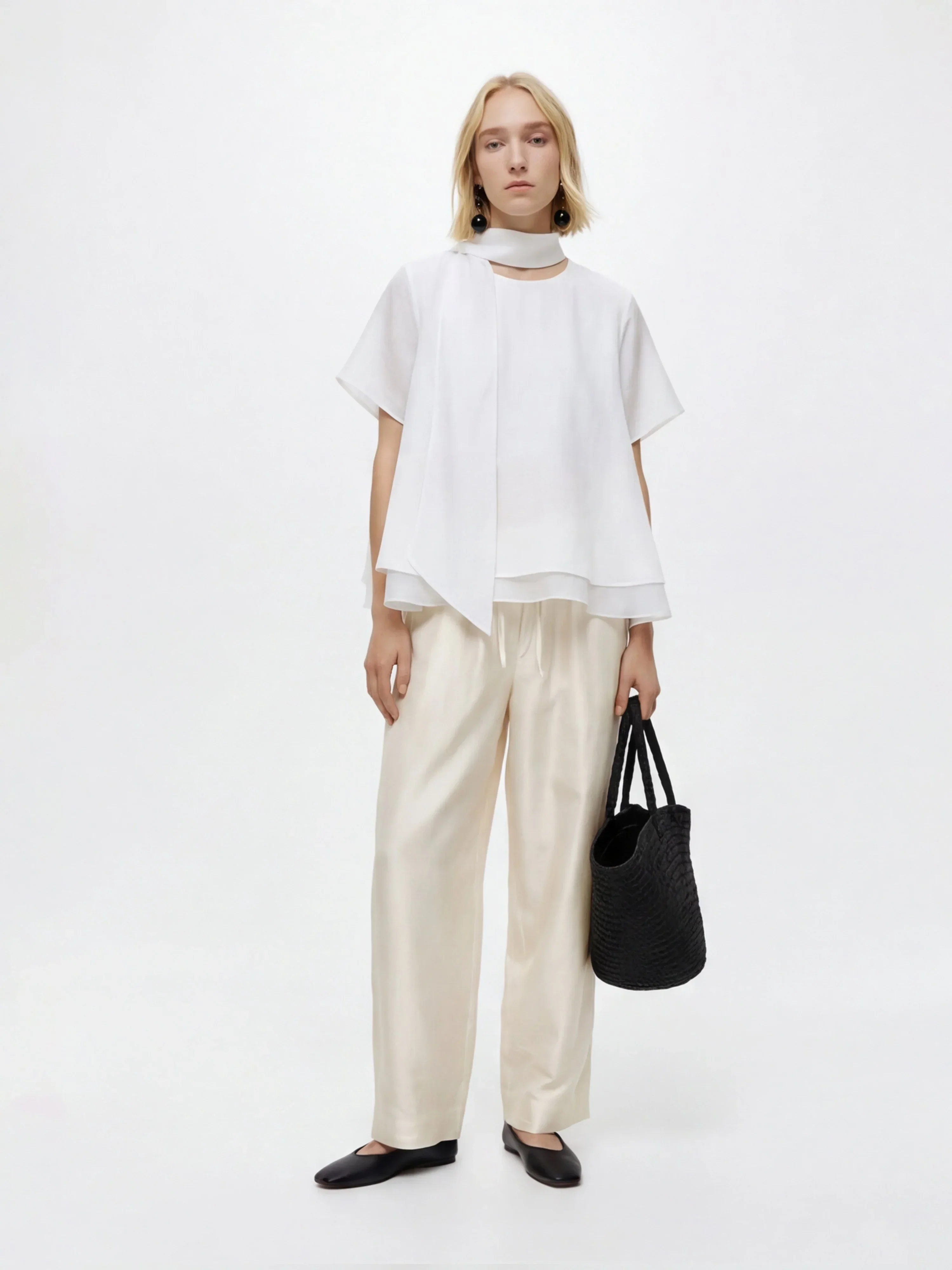 LAYERPLAN | Isle Luster Cotton Drawstring Trousers