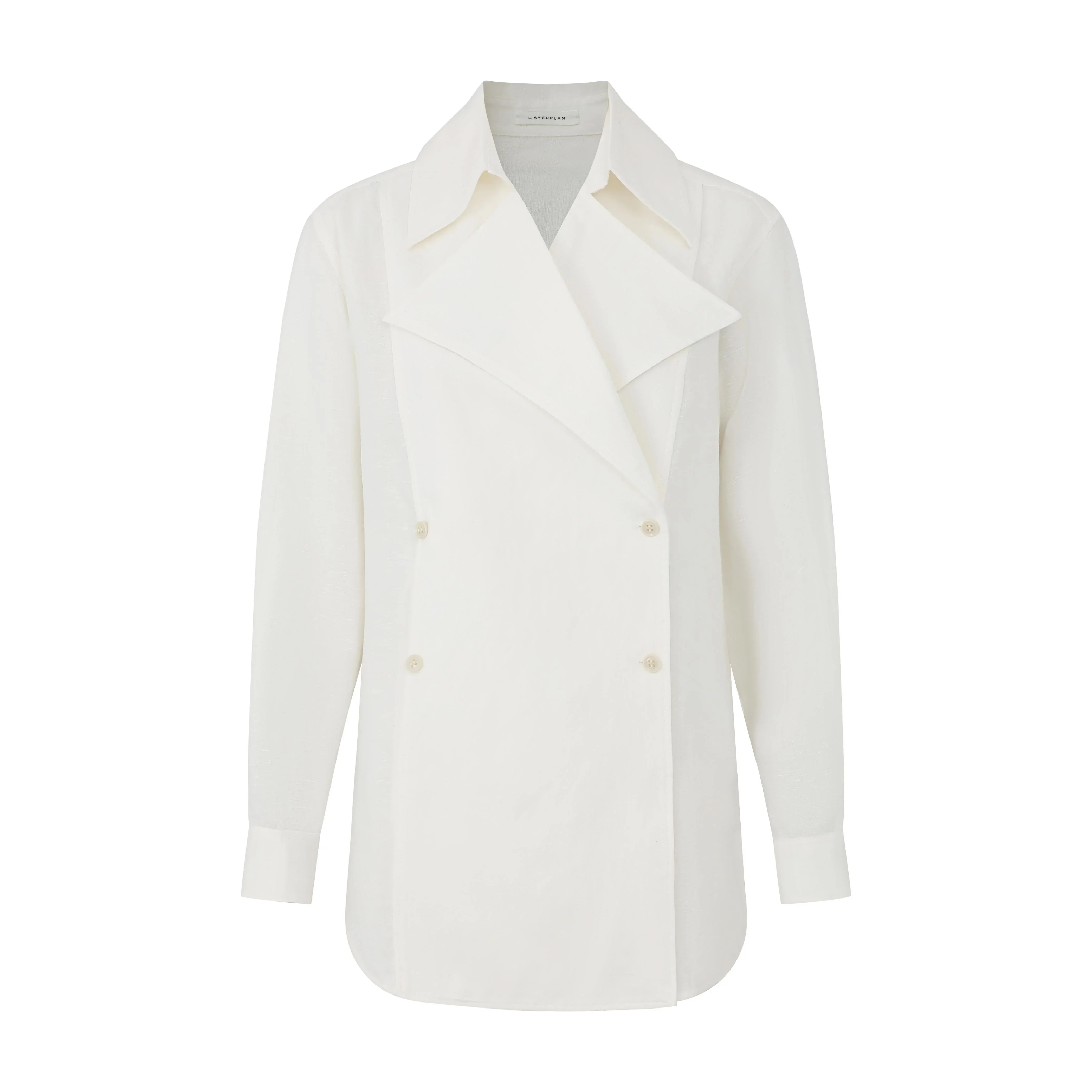 LAYERPLAN | Liora Linen Double-Breasted Shirt Jacket - Image 5