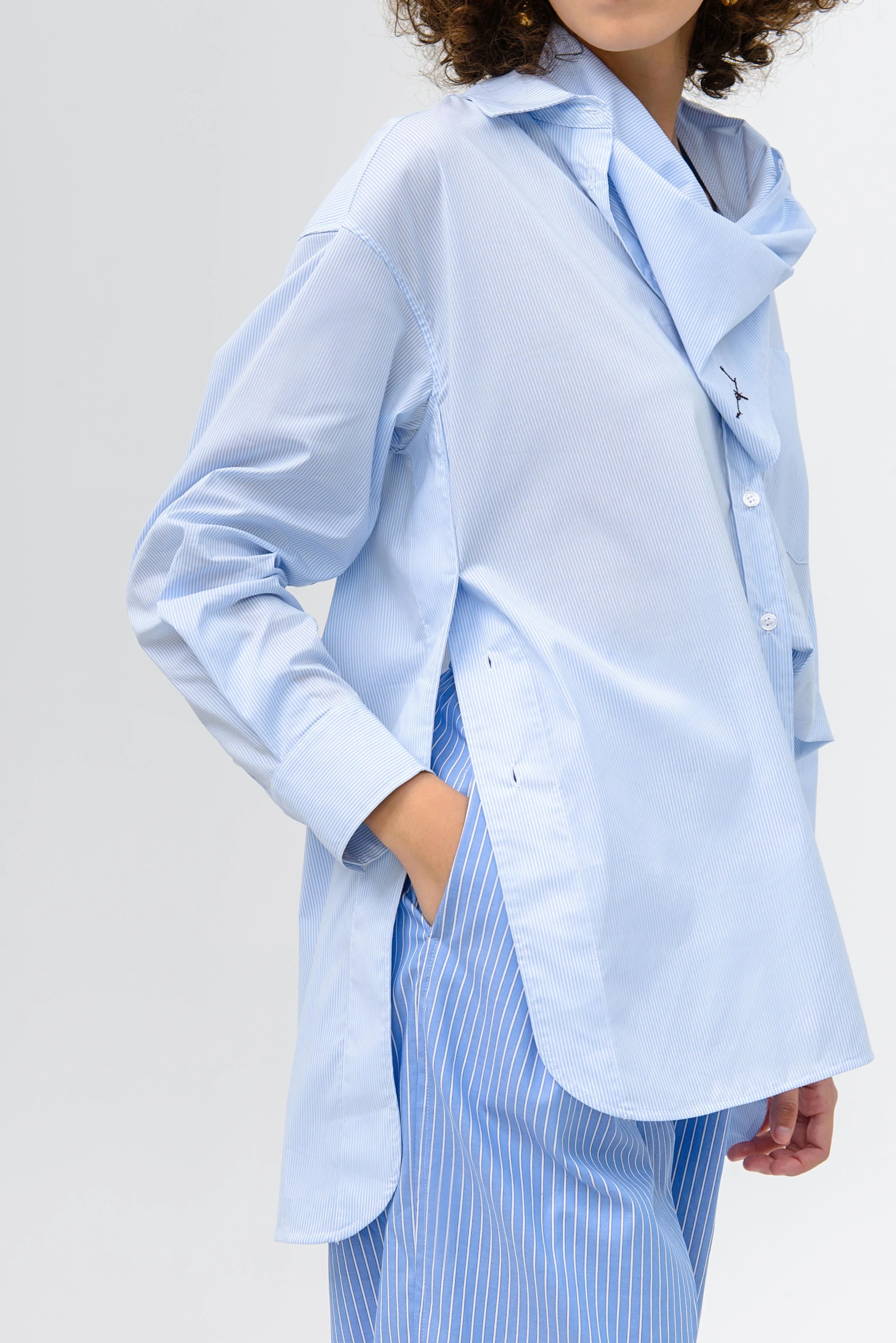 LAYERPLAN | Mira Embroidered Striped Cotton Three-Piece Set - Image 11