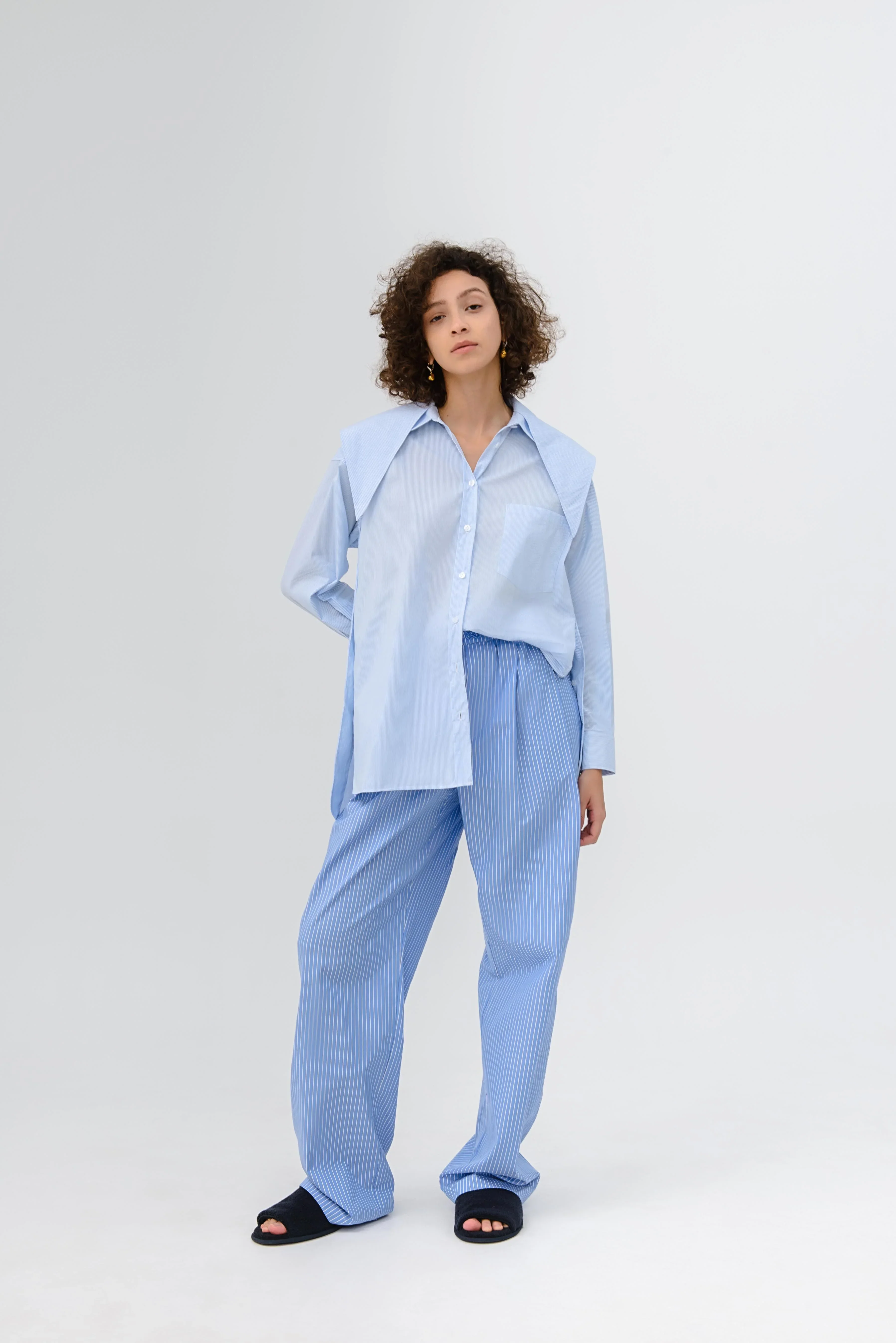 LAYERPLAN | Mira Embroidered Striped Cotton Three-Piece Set - Image 12