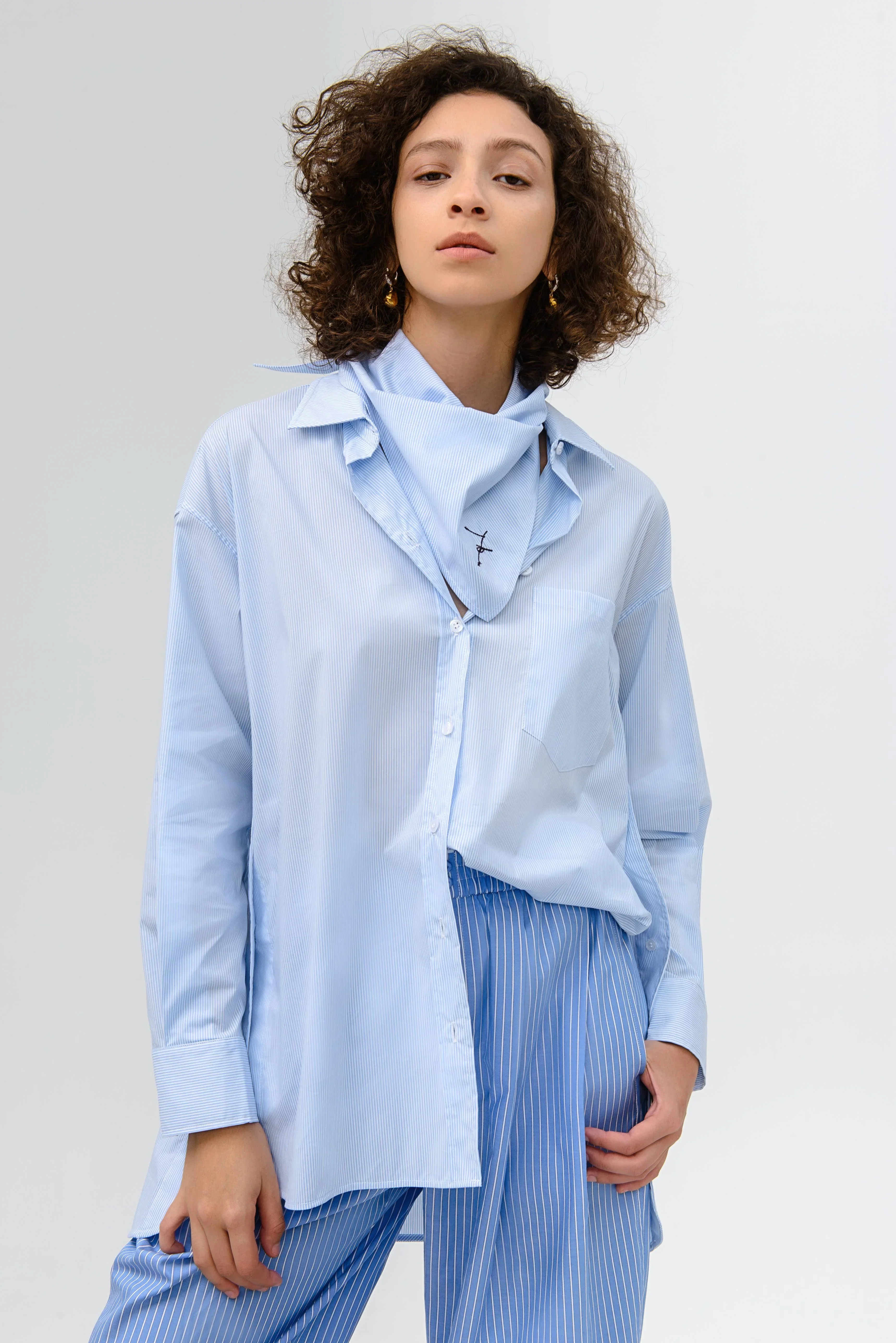LAYERPLAN | Mira Embroidered Striped Cotton Three-Piece Set - Image 9