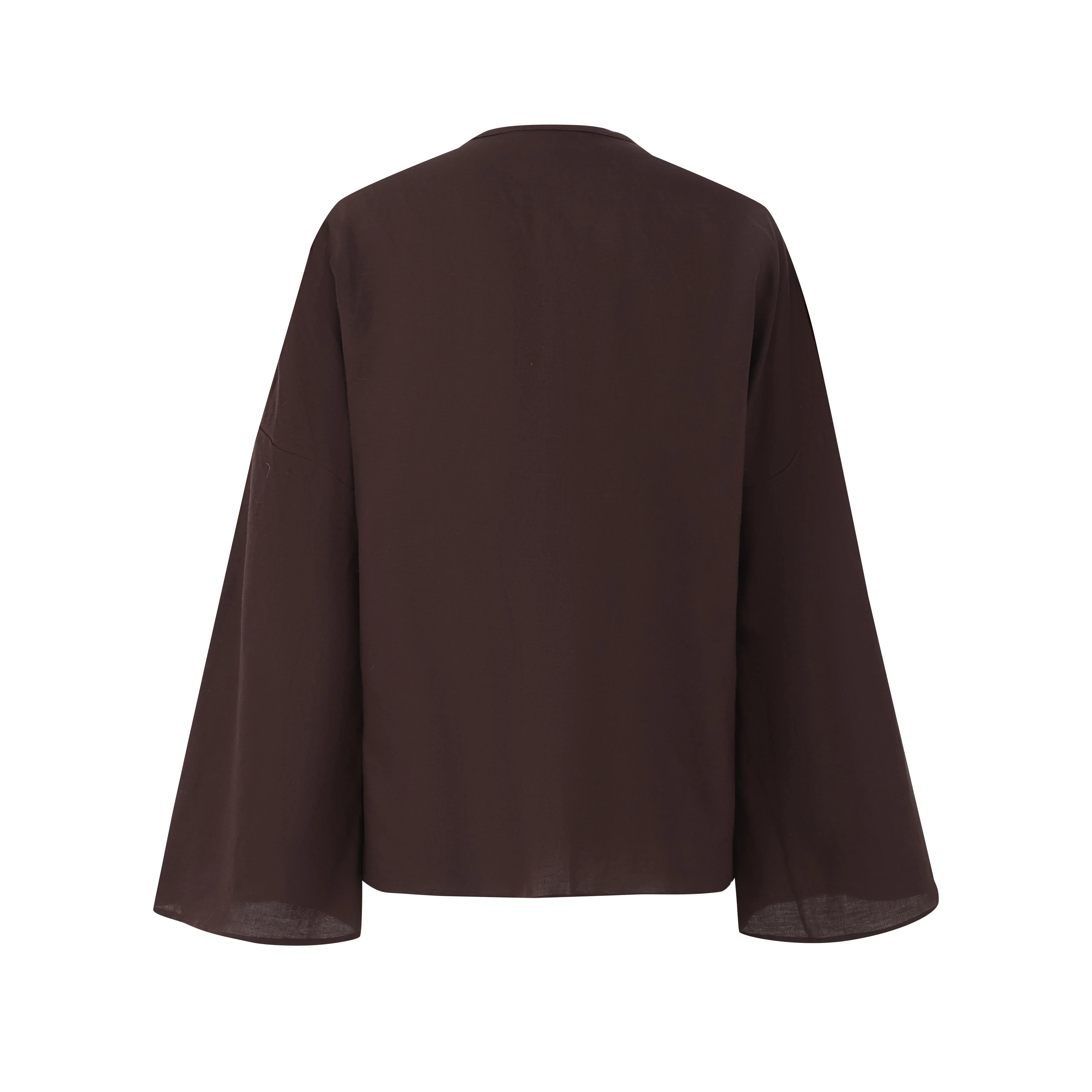 LAYERPLAN | Vinn Front Tie Line Jacket - Truffle - Image 4