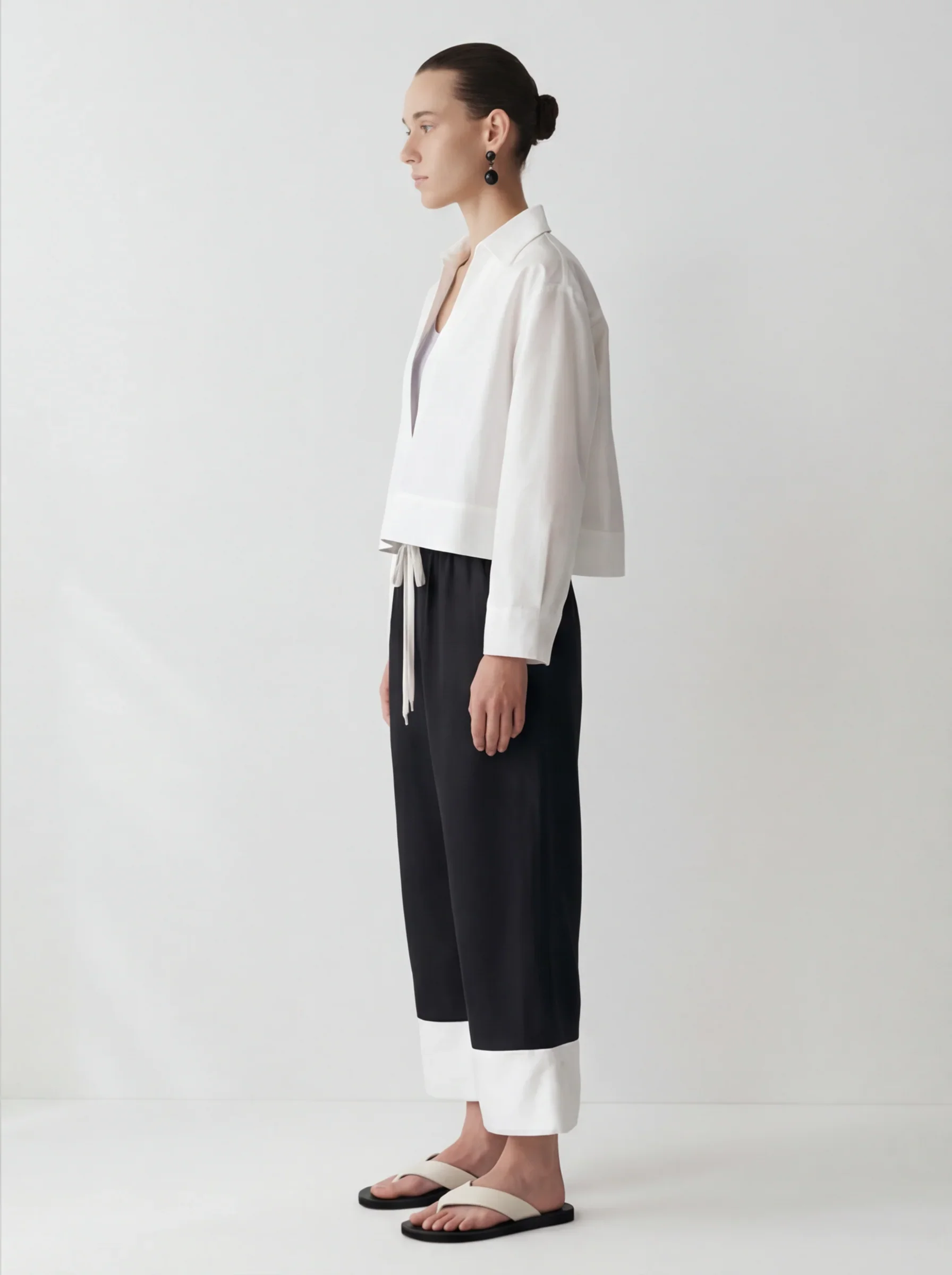 LAYERPLAN | Zerin Contrast Linen Drawstring Pants - Image 3