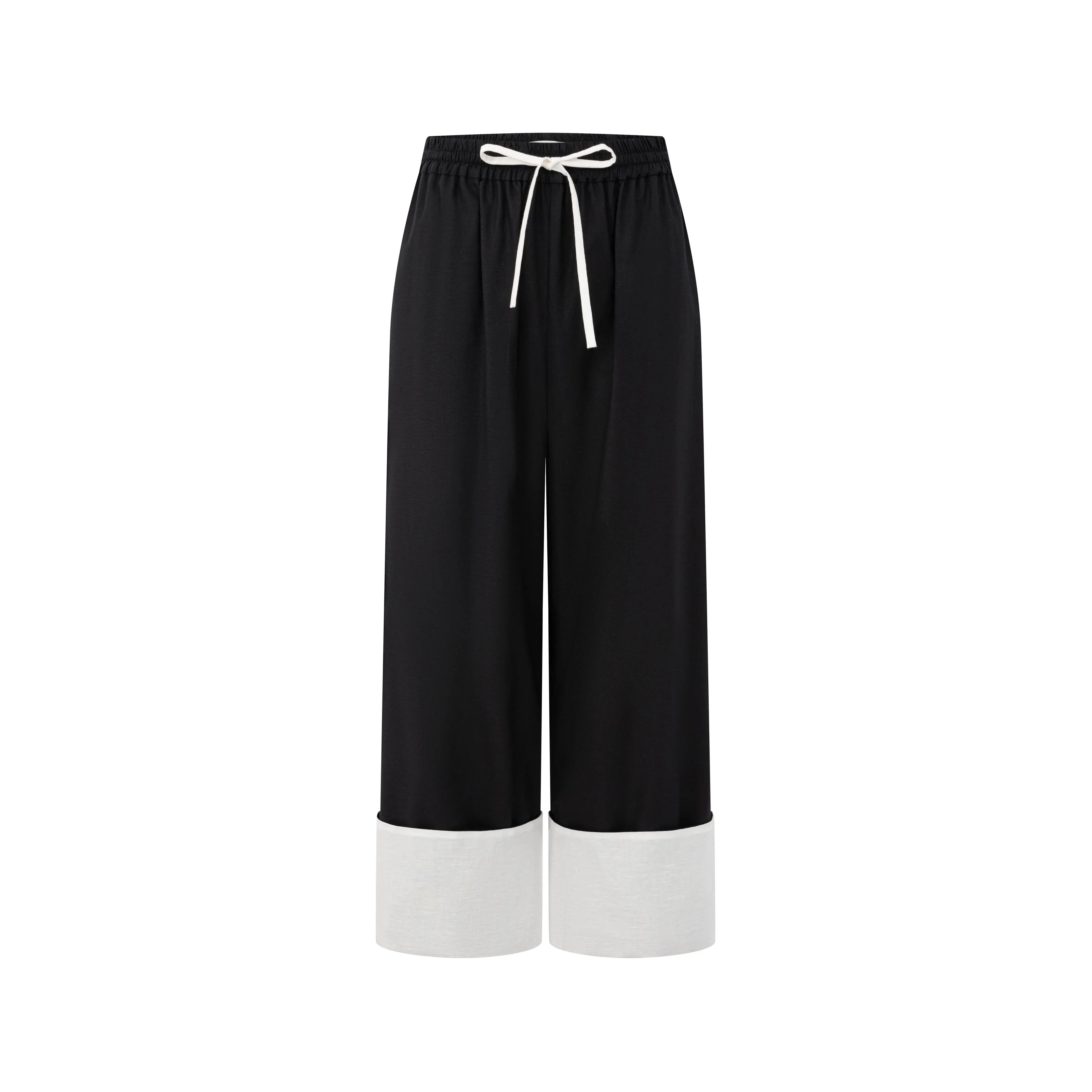 LAYERPLAN | Zerin Contrast Linen Drawstring Pants - Image 5