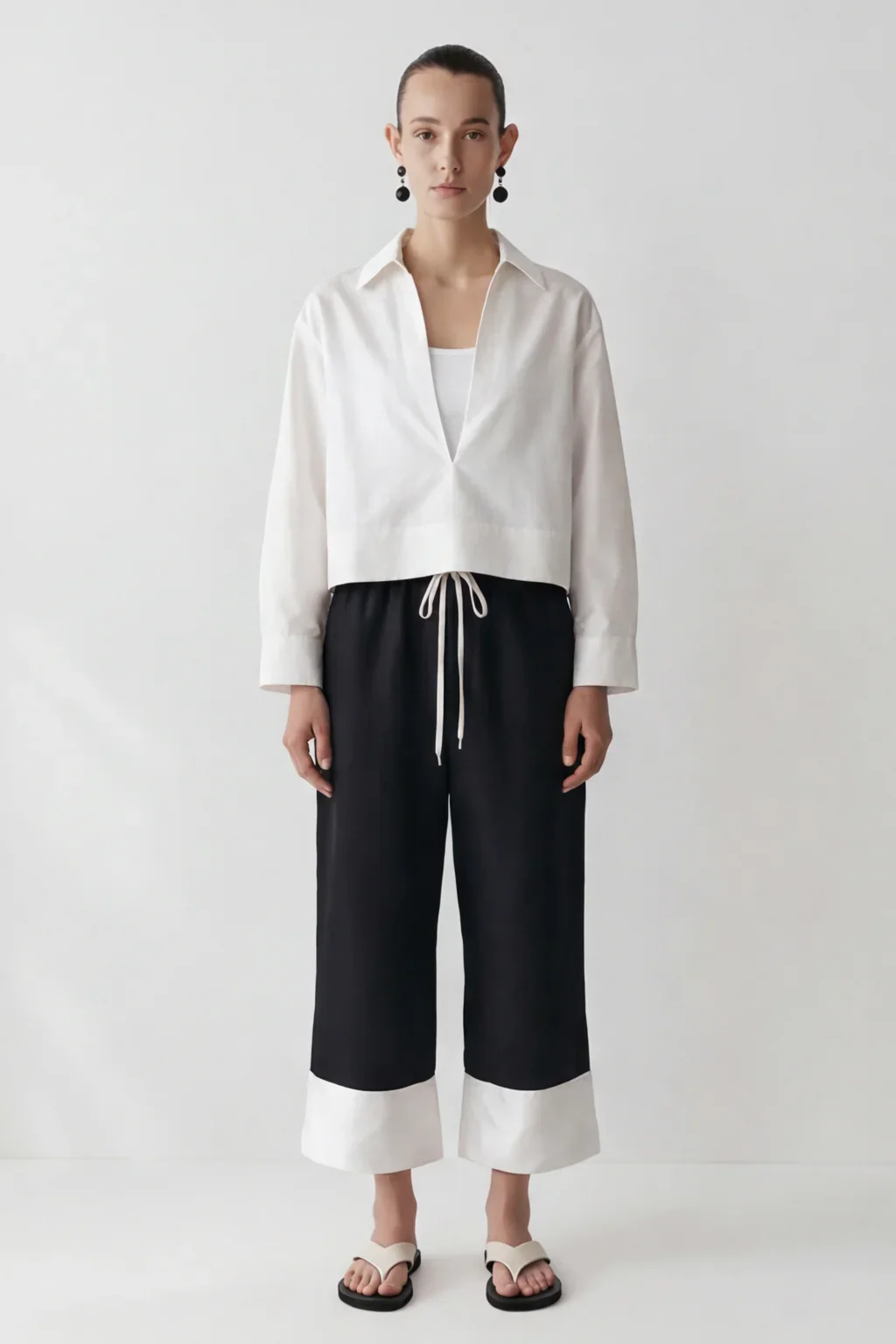LAYERPLAN | Zerin Cropped Linen Shirt