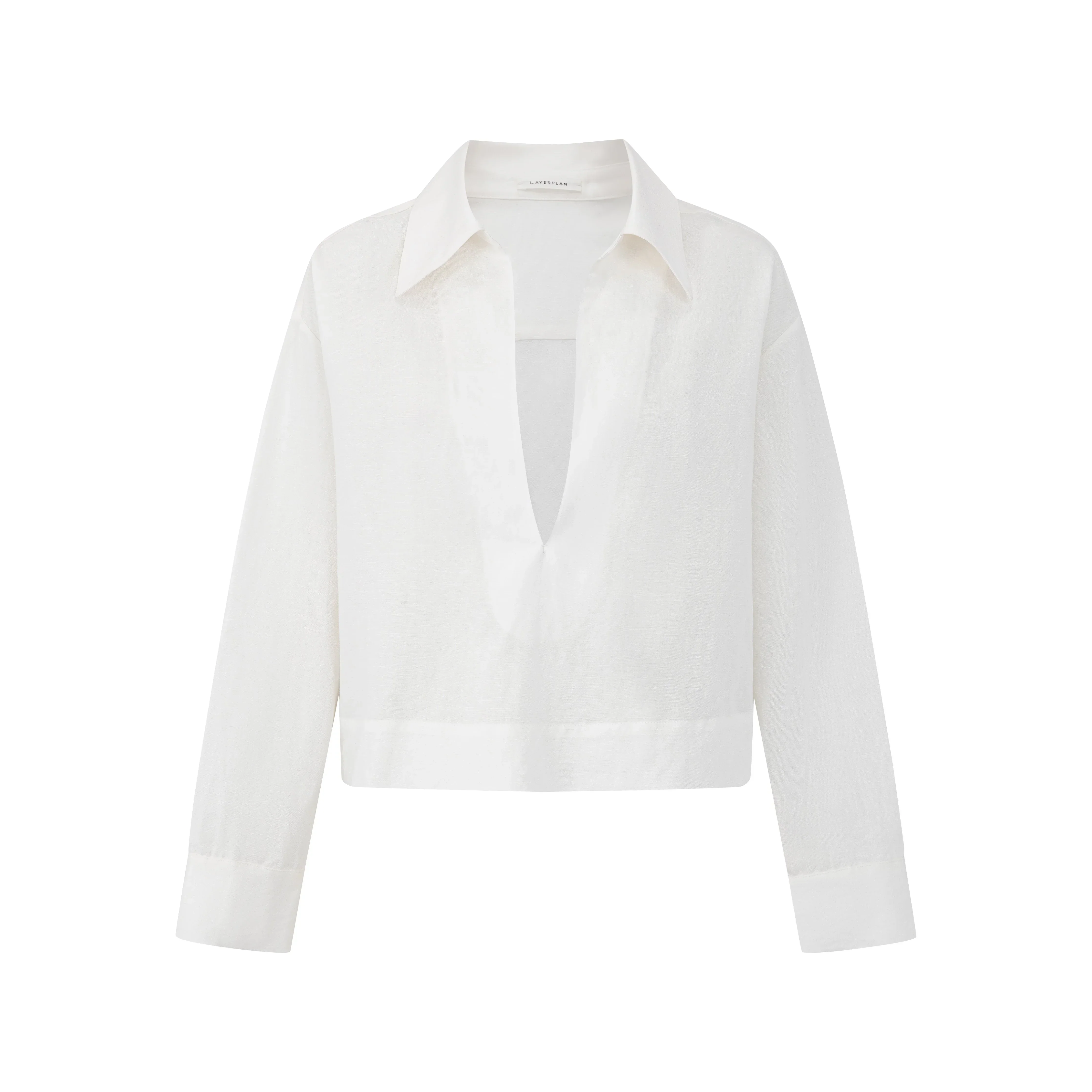 LAYERPLAN | Zerin Cropped Linen Shirt - Image 4