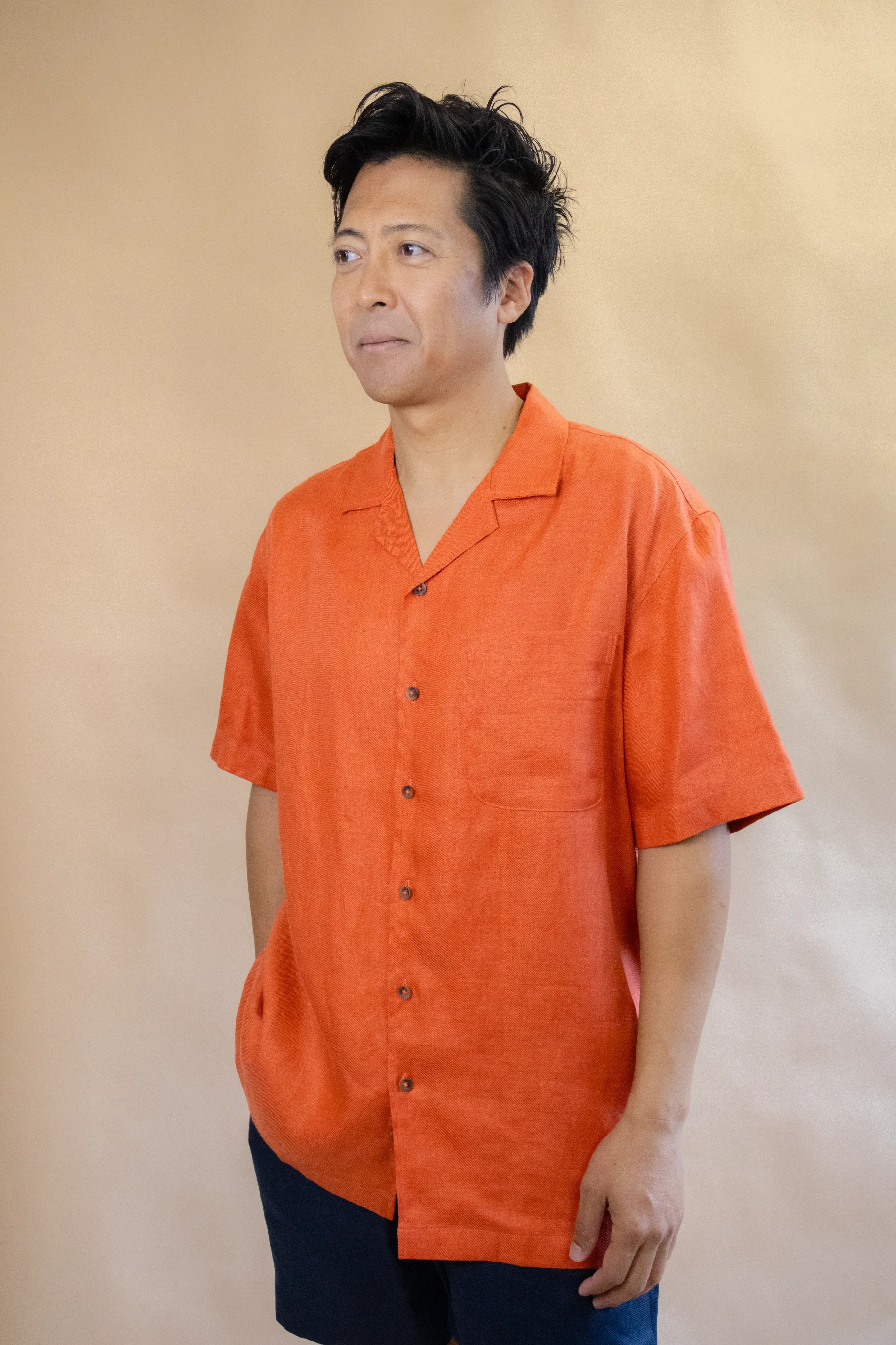 DUXTON | Linen Relaxed Fit Camp Collar Shirt - Image 10