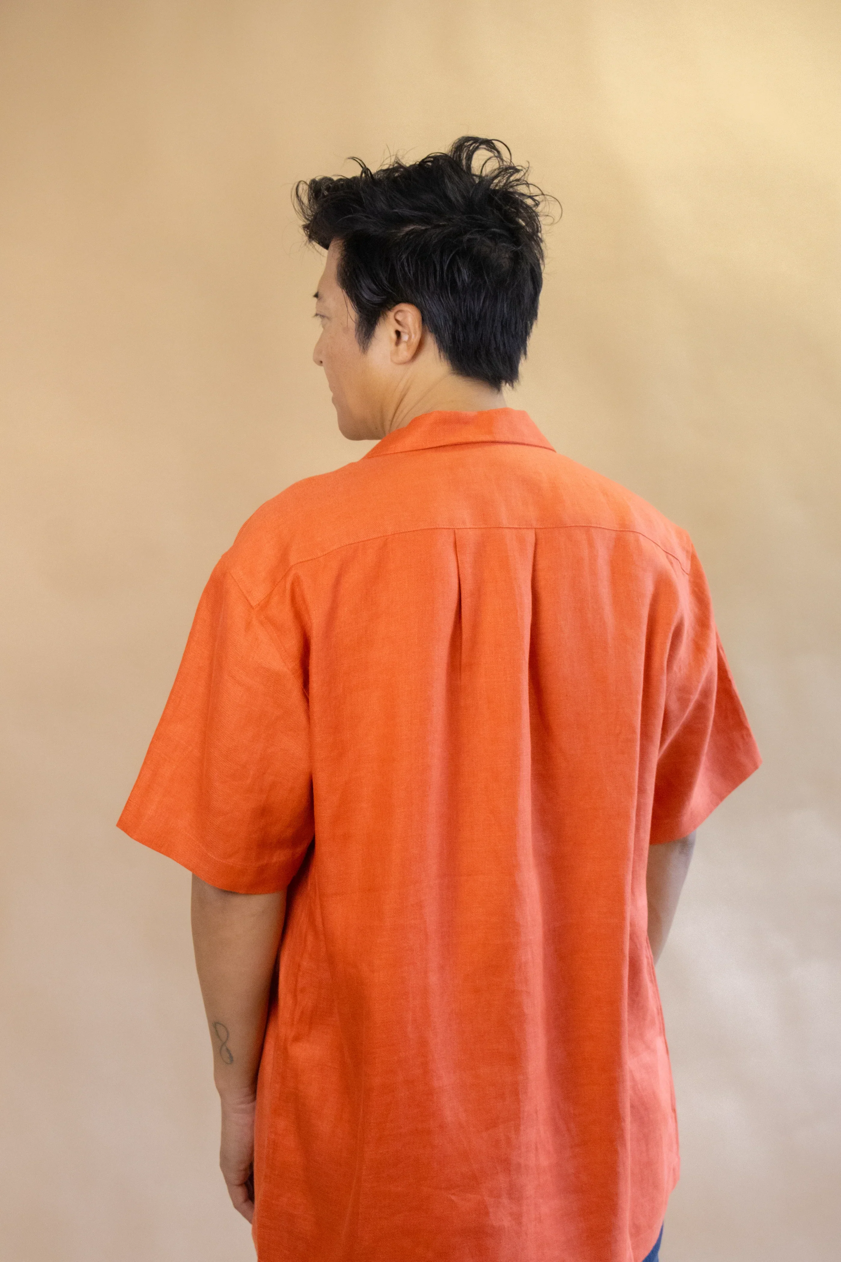 DUXTON | Linen Relaxed Fit Camp Collar Shirt - Image 11