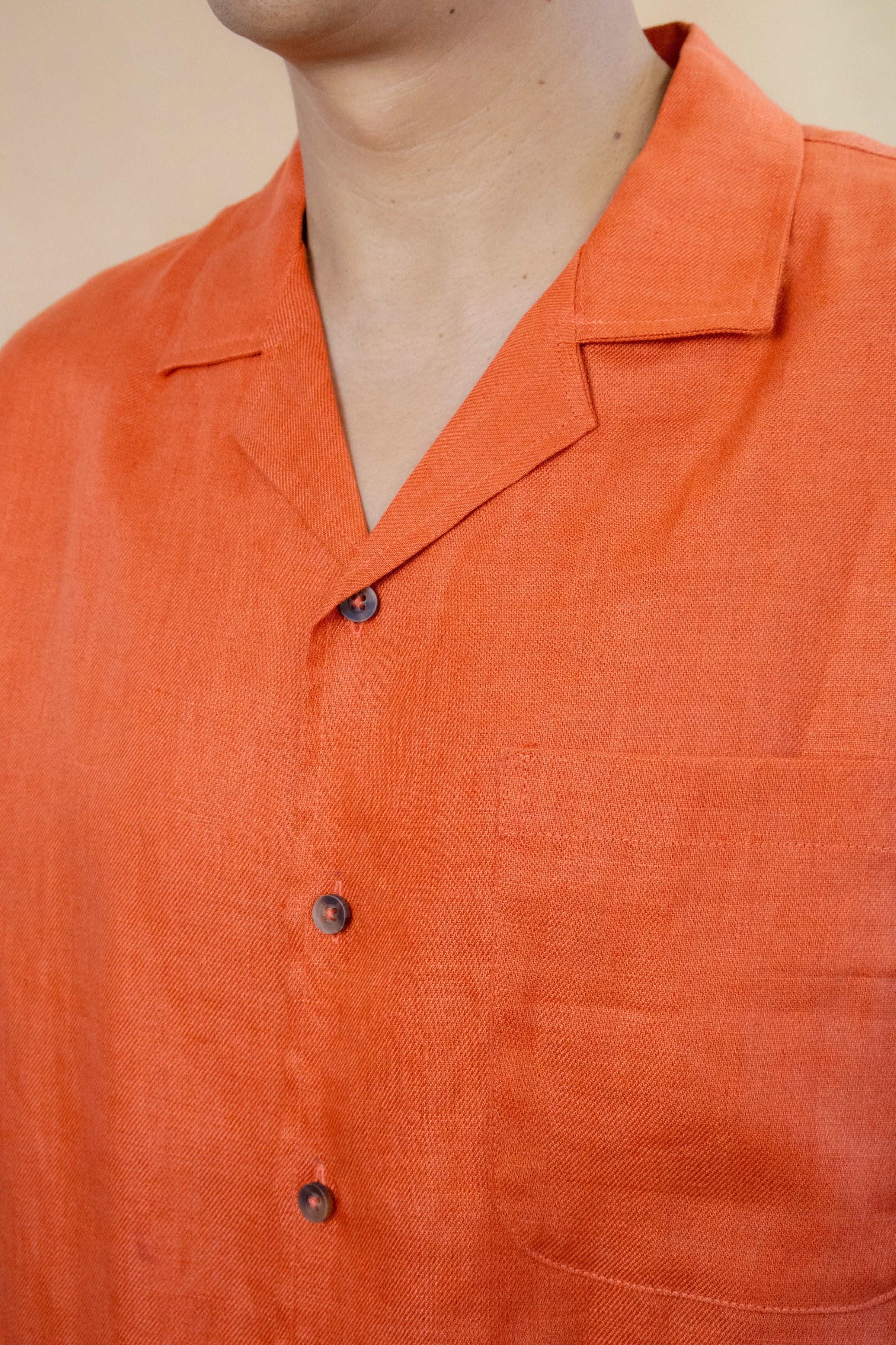 DUXTON | Linen Relaxed Fit Camp Collar Shirt - Image 12