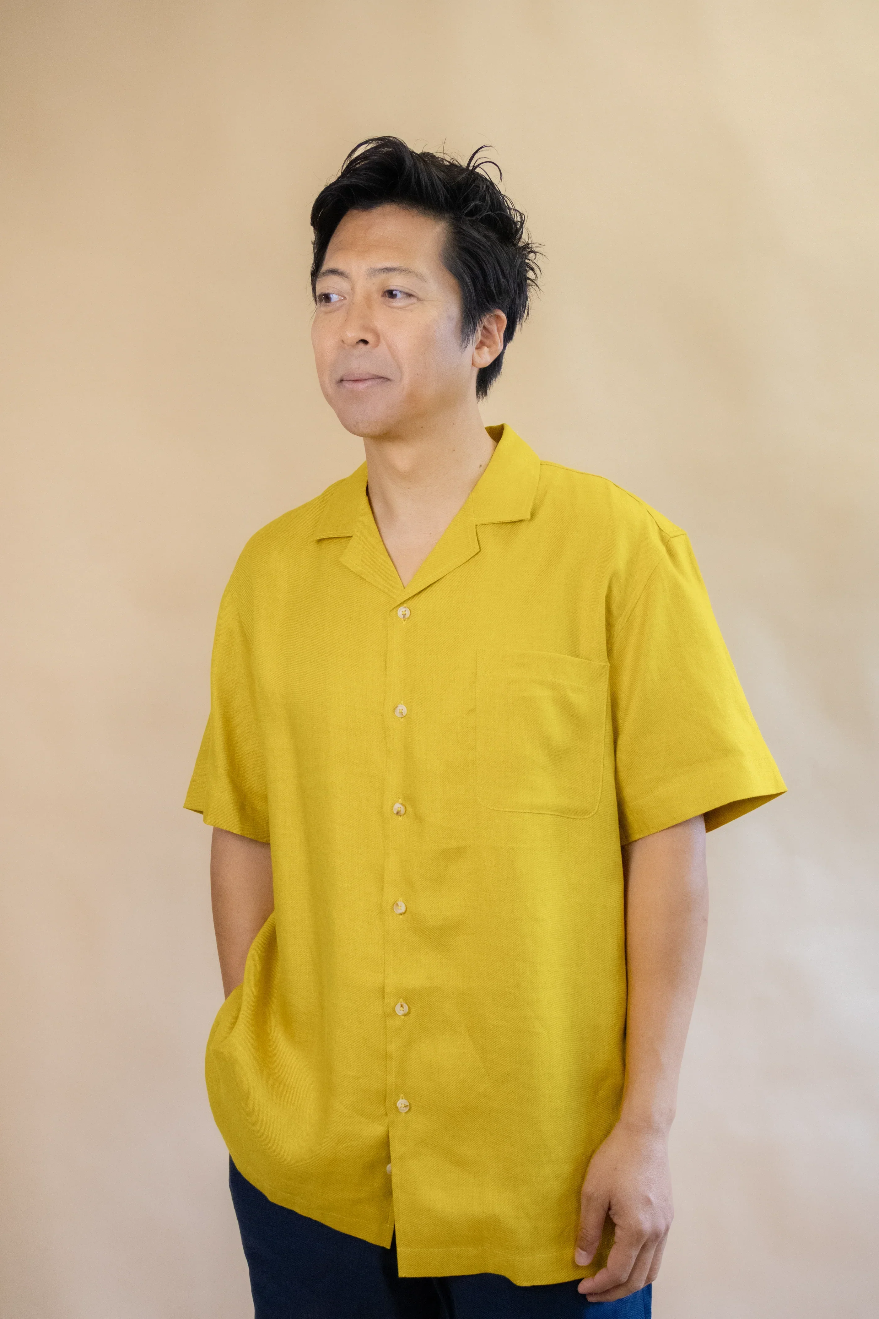 DUXTON | Linen Relaxed Fit Camp Collar Shirt - Image 13