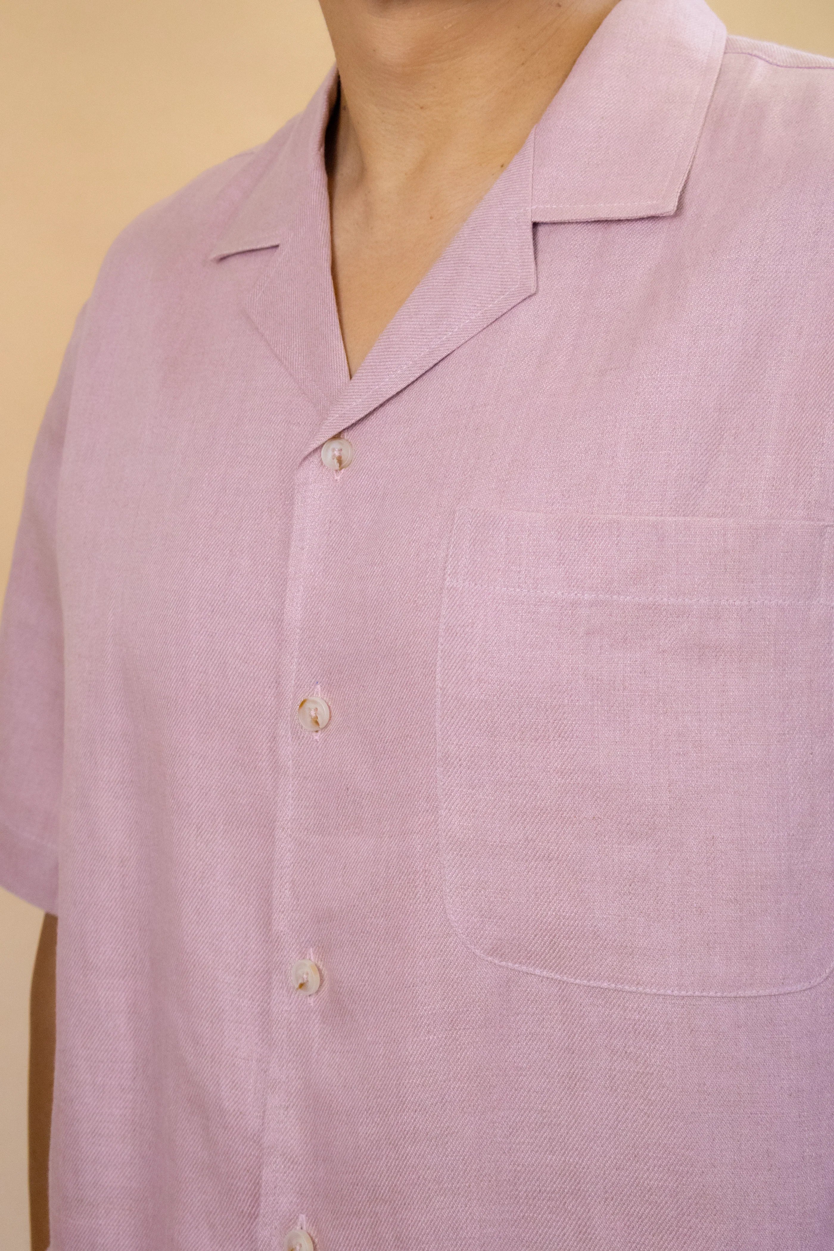 DUXTON | Linen Relaxed Fit Camp Collar Shirt - Image 2