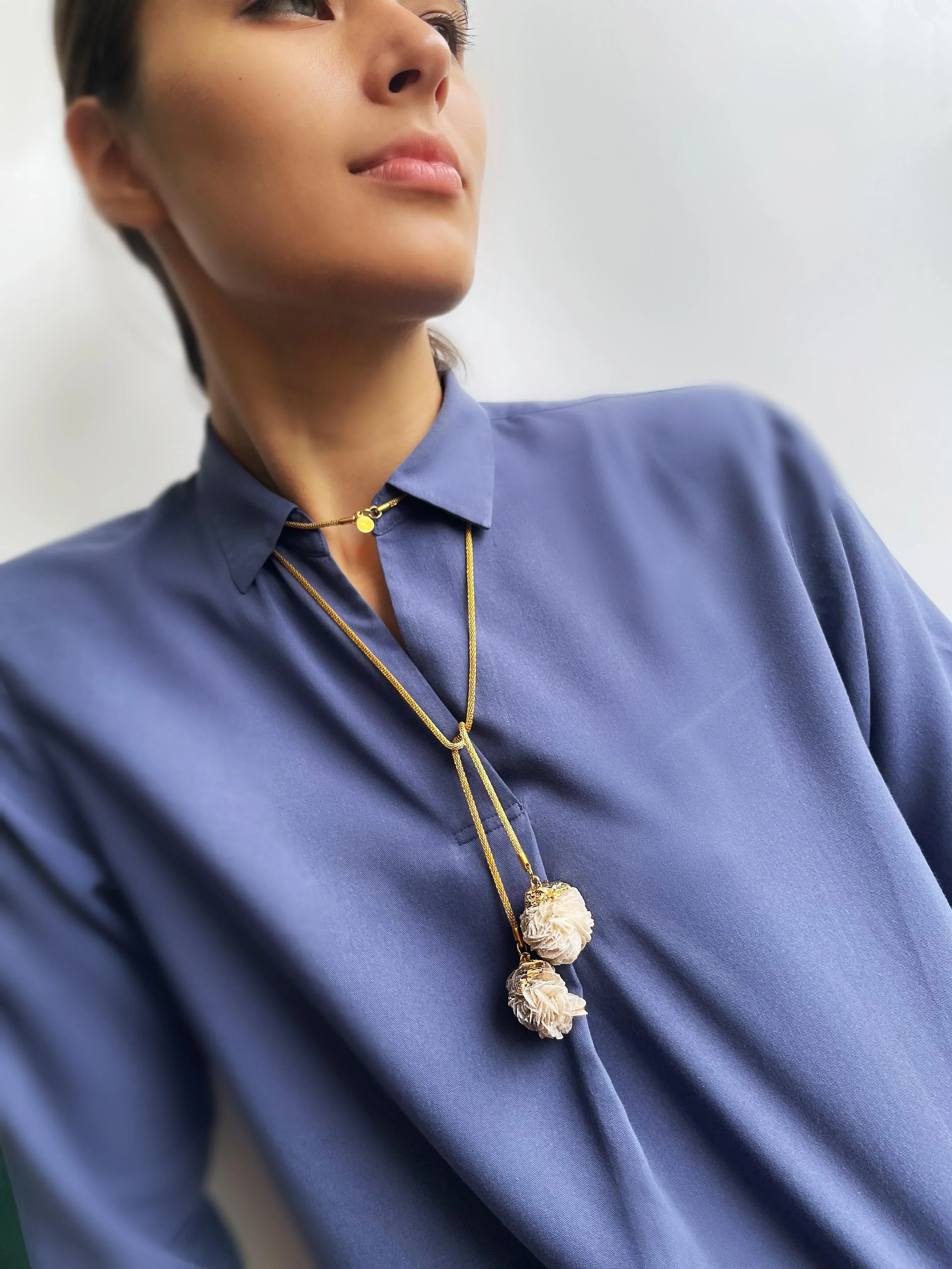 MARILYN TAN JEWELLERY | Desert Rose Gold Lariat Chain Necklace - Image 4