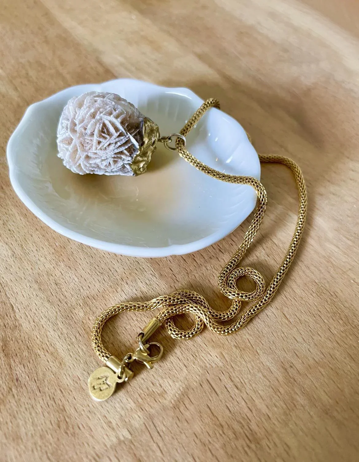 MARILYN TAN JEWELLERY | Desert Rose Natural Gemstone Pendant Necklace In Gold - Image 3