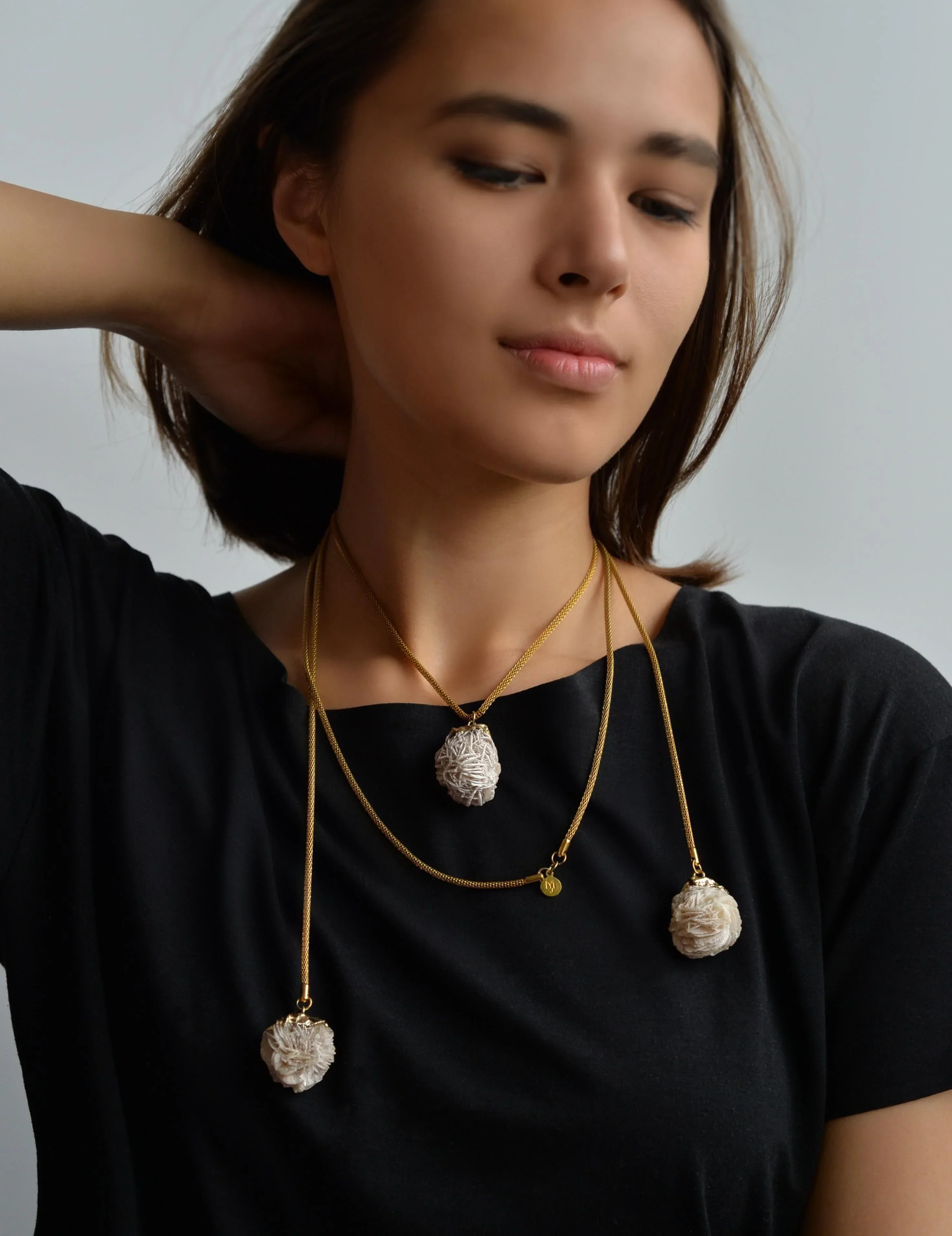 MARILYN TAN JEWELLERY | Desert Rose Natural Gemstone Pendant Necklace In Gold - Image 4