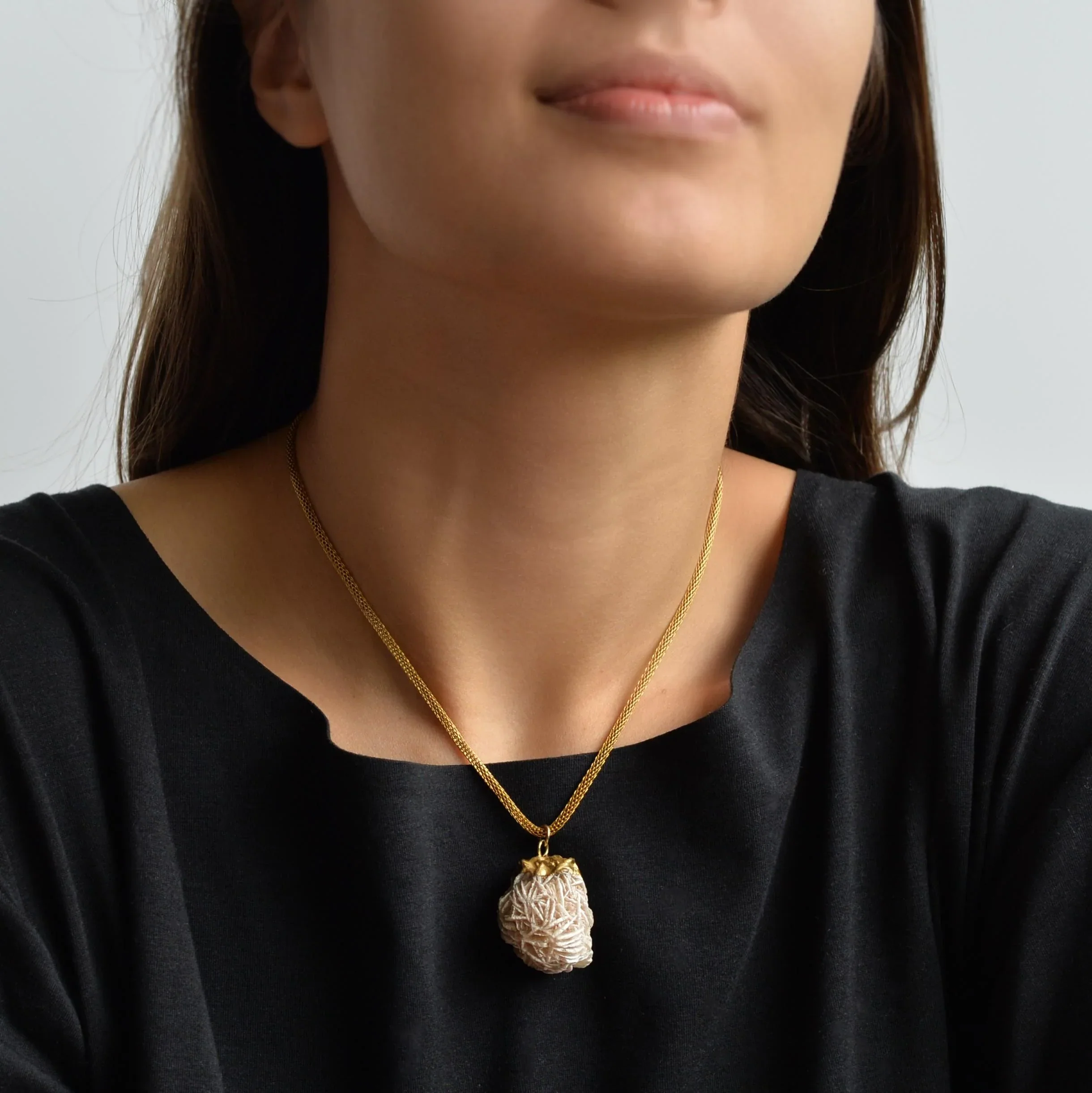MARILYN TAN JEWELLERY | Desert Rose Natural Gemstone Pendant Necklace In Gold - Image 5