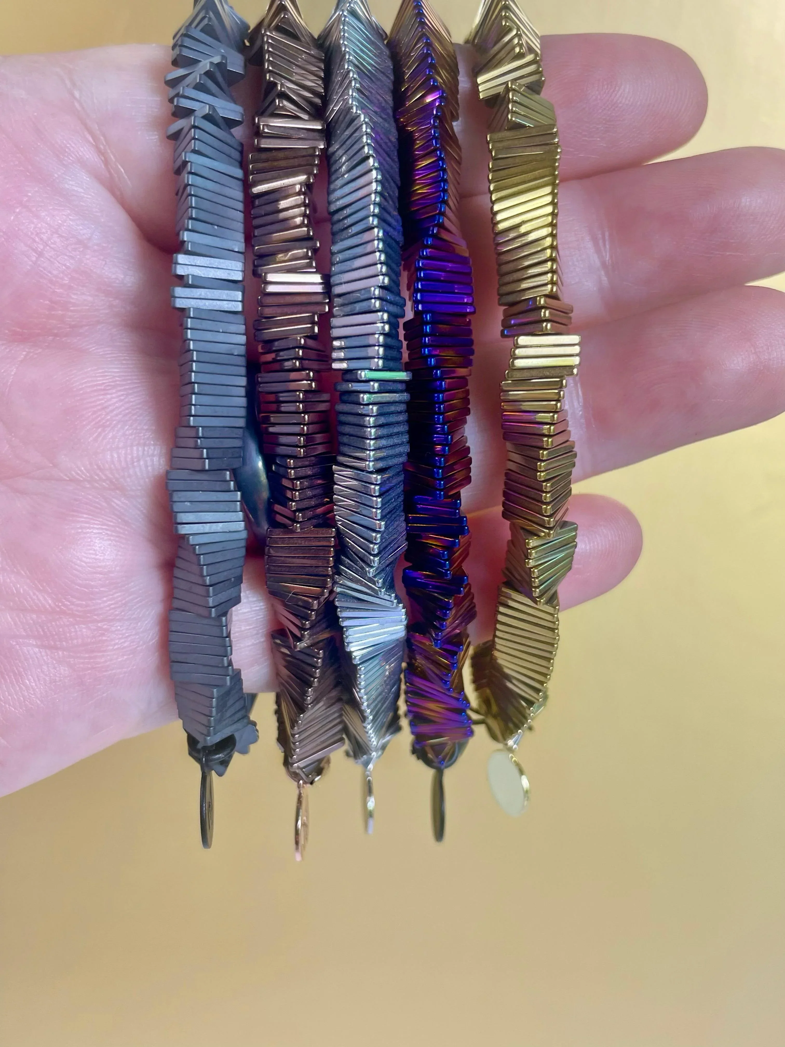 MARILYN TAN JEWELLERY | Kinetic Hematite Gemstone Elastic Bracelet - Image 11