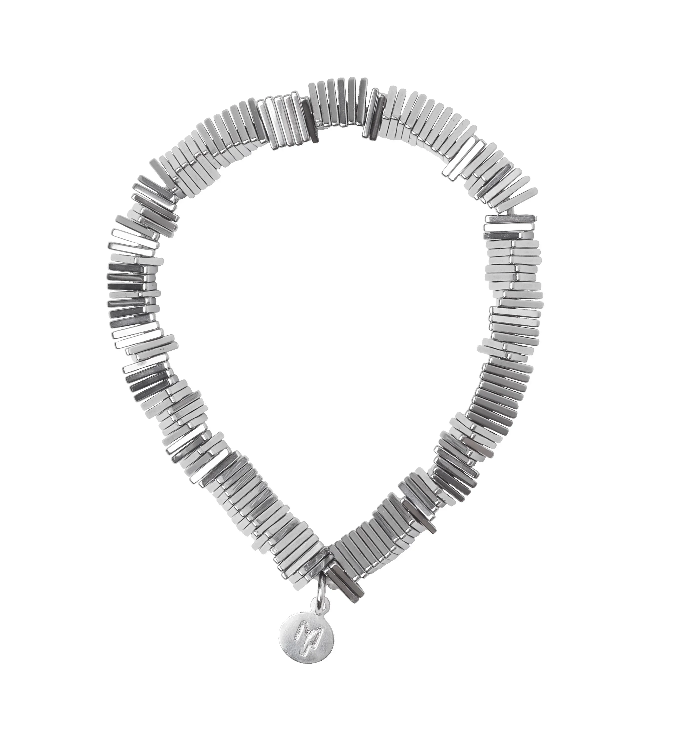MARILYN TAN JEWELLERY | Kinetic Hematite Gemstone Elastic Bracelet - Image 3