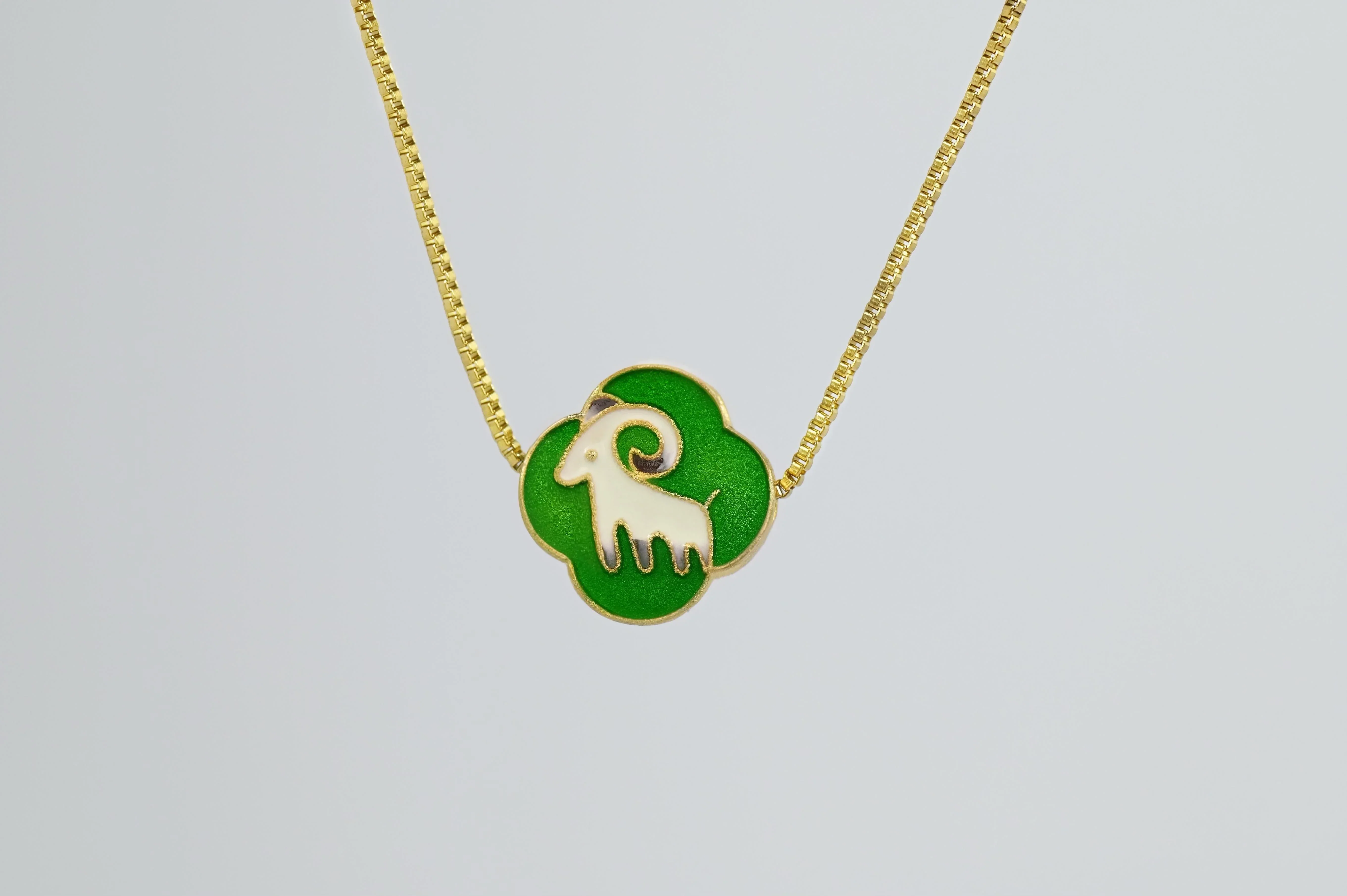 MARILYN TAN JEWELLERY | Lucky Zodiac Gold Chain Pendant Necklace With Enamel Charm - Image 5