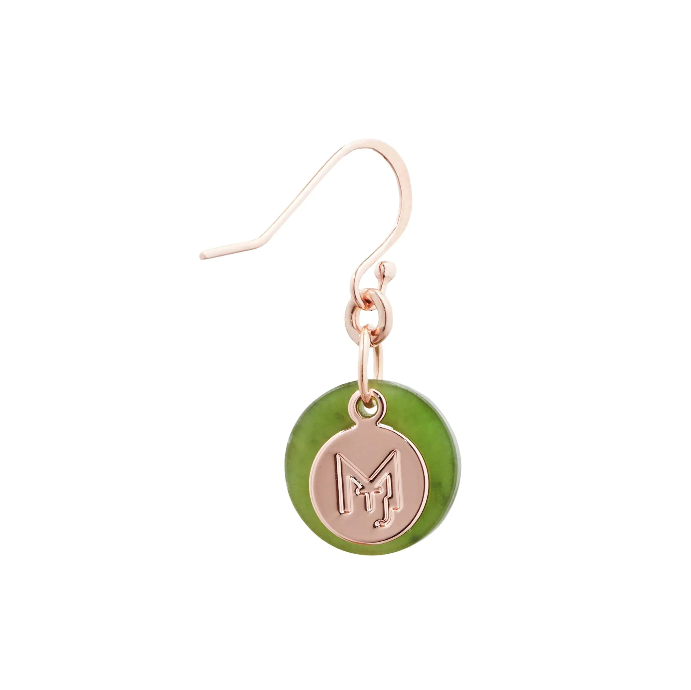 MARILYN TAN JEWELLERY | Nephrite Green Jade Mini Ring Hooks Earrings - Image 2