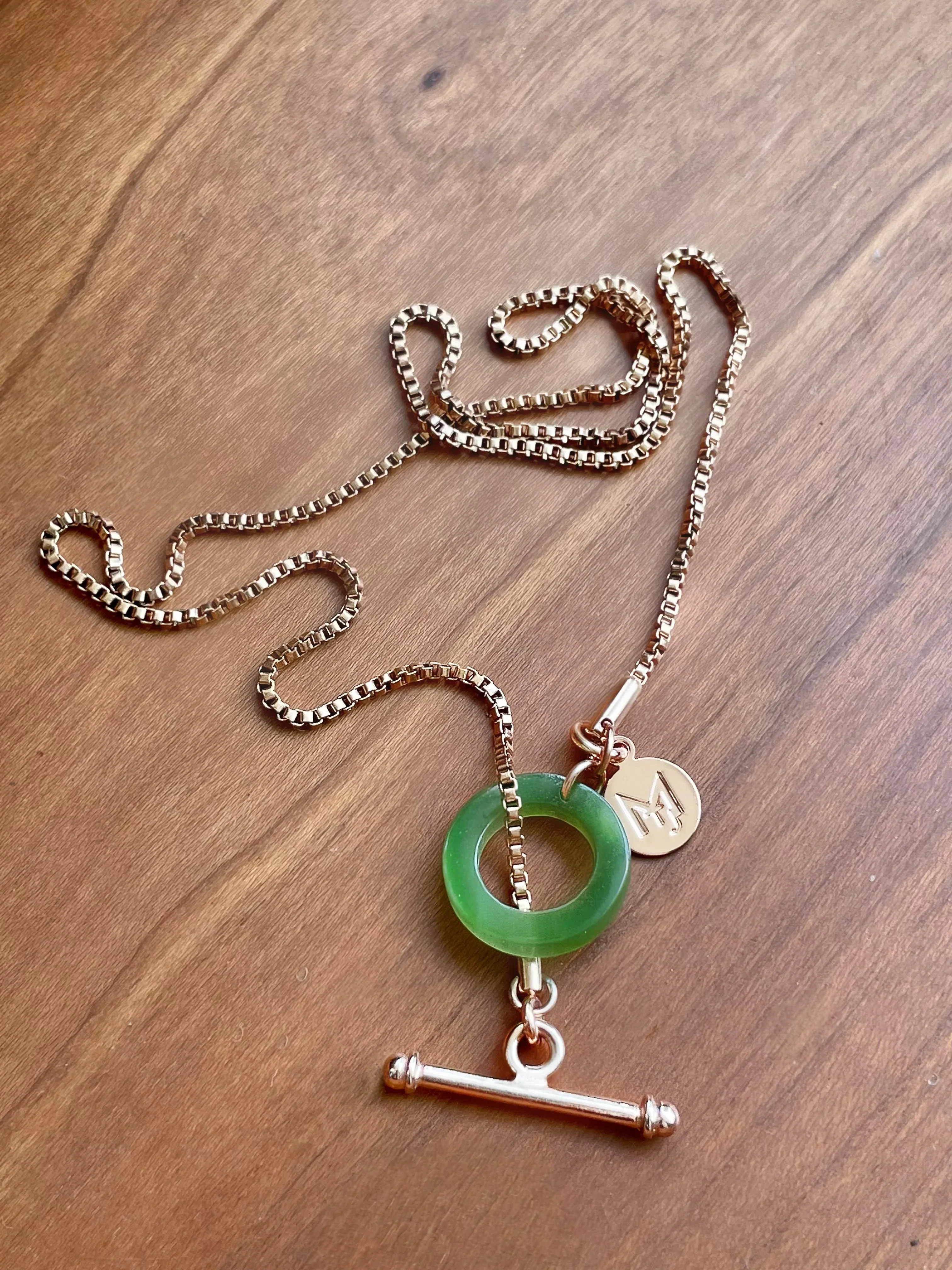 MARILYN TAN JEWELLERY | Nephrite Green Jade Toggle Pendant Necklace - Image 3